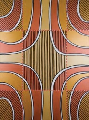 5 Marshall Bell: Looking for history: TIMOTHY MORRELL Animal Skin Moiety , 2010, 121.5 x 91.5cm. Based on animal skin designs as recorded in A. W. Howitt’s Native Tribes of South Eastern Australia , Macmillan, London, 1904