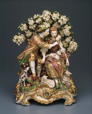 5 How artists changed fashion: ‘back-story’: PETER McNEIL Joseph Willems, after François Boucher, The music lesson , c. 1765, porcelain (soft-paste), 39.5 x 30.3 x 21.3cm; manufacturer: Chelsea Porcelain Factory. Collection: National Gallery of Victoria, Melbourne; Felton Bequest, 1990