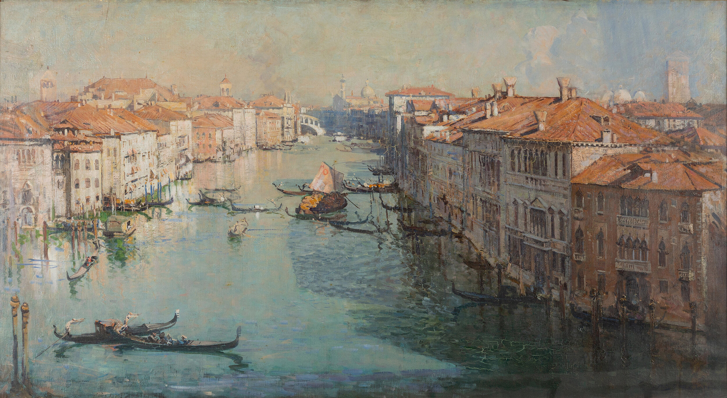Arthur Streeton, The Grand Canal, 1908, oil on canvas, 93 x 169cm (36.61 x 66.54in); private collection; photo: Glen Watson