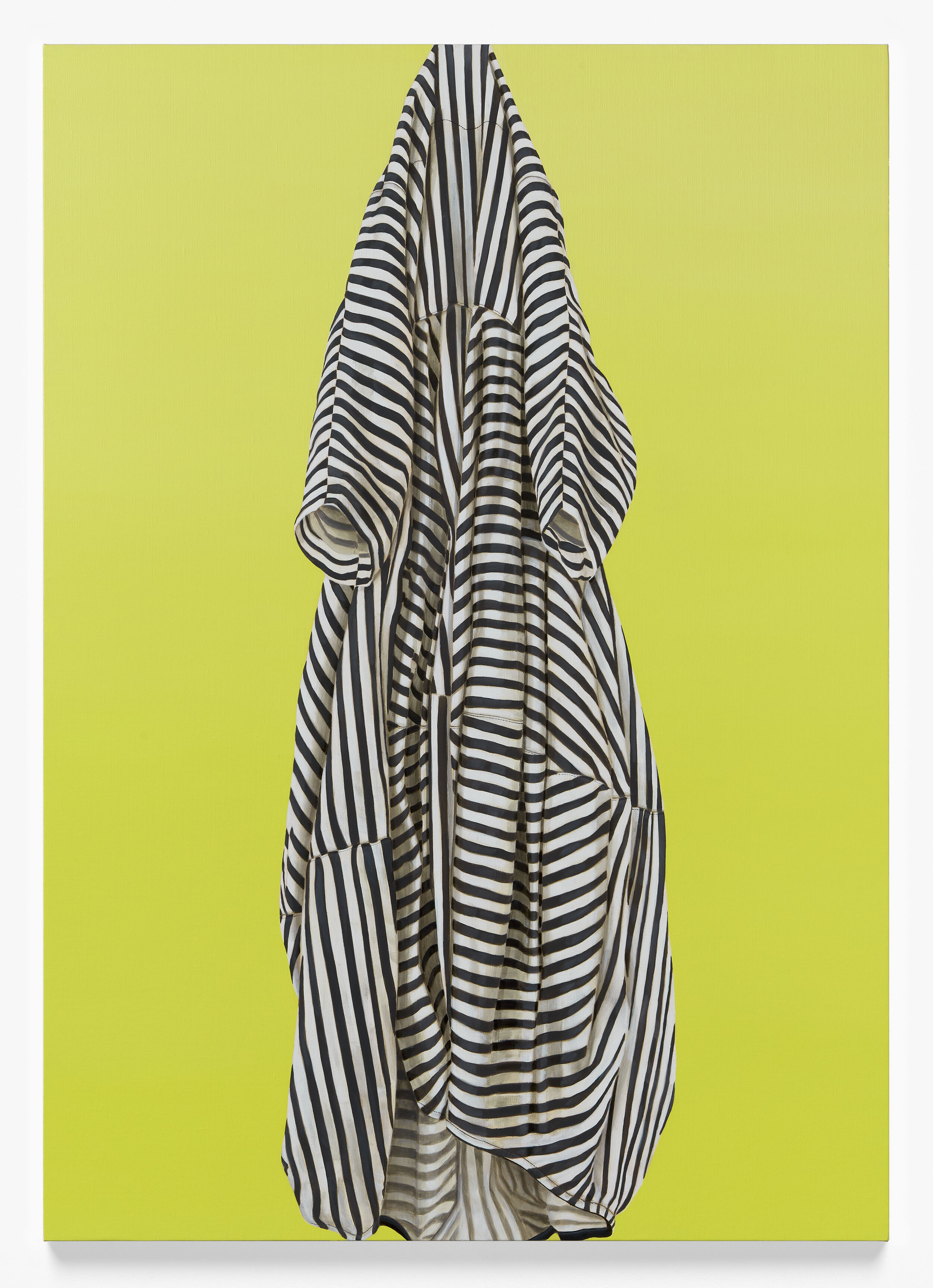  Jan Murray,  Andrea's Dress (Hanging) , 2020, oil on linen, 153 x 107cm; courtesy the artist and Charles Nodrum Gallery, Melbourne 