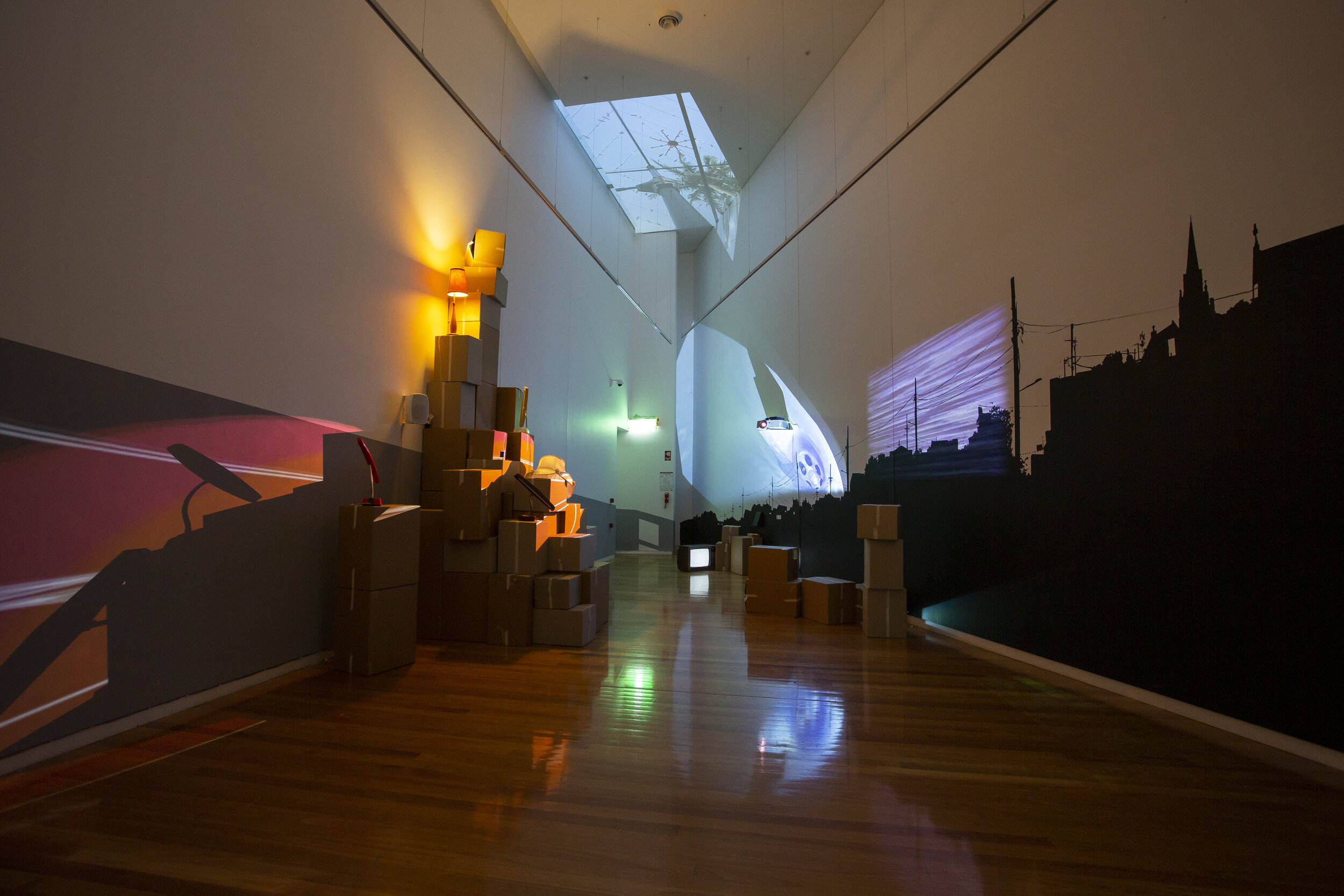  Todd Fuller, Kellie O’Dempsey and Catherine O’Donnell,  Hardenvale – our home in Absurdia , 2019– , installation view, Wagga Wagga Art Gallery, 2020; courtesy the artists; photo: Tayla Martin 