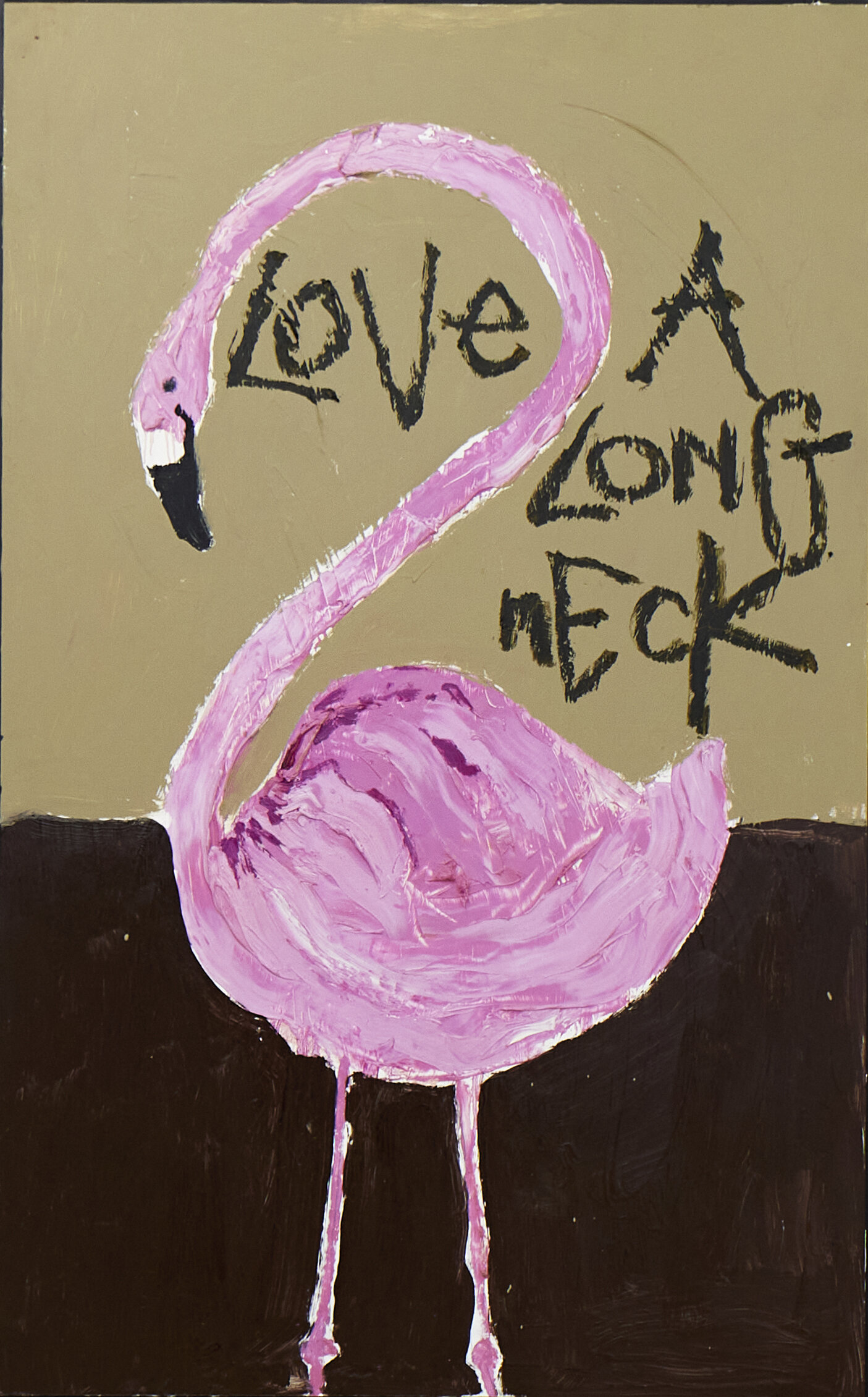  Wart,  Love a Long Neck , 2021, oil and acrylic on board, 122 x 91.5cm; courtesy the artist and Rogue Pop-up Gallery, Sydney; photo: Ian Hobbs 