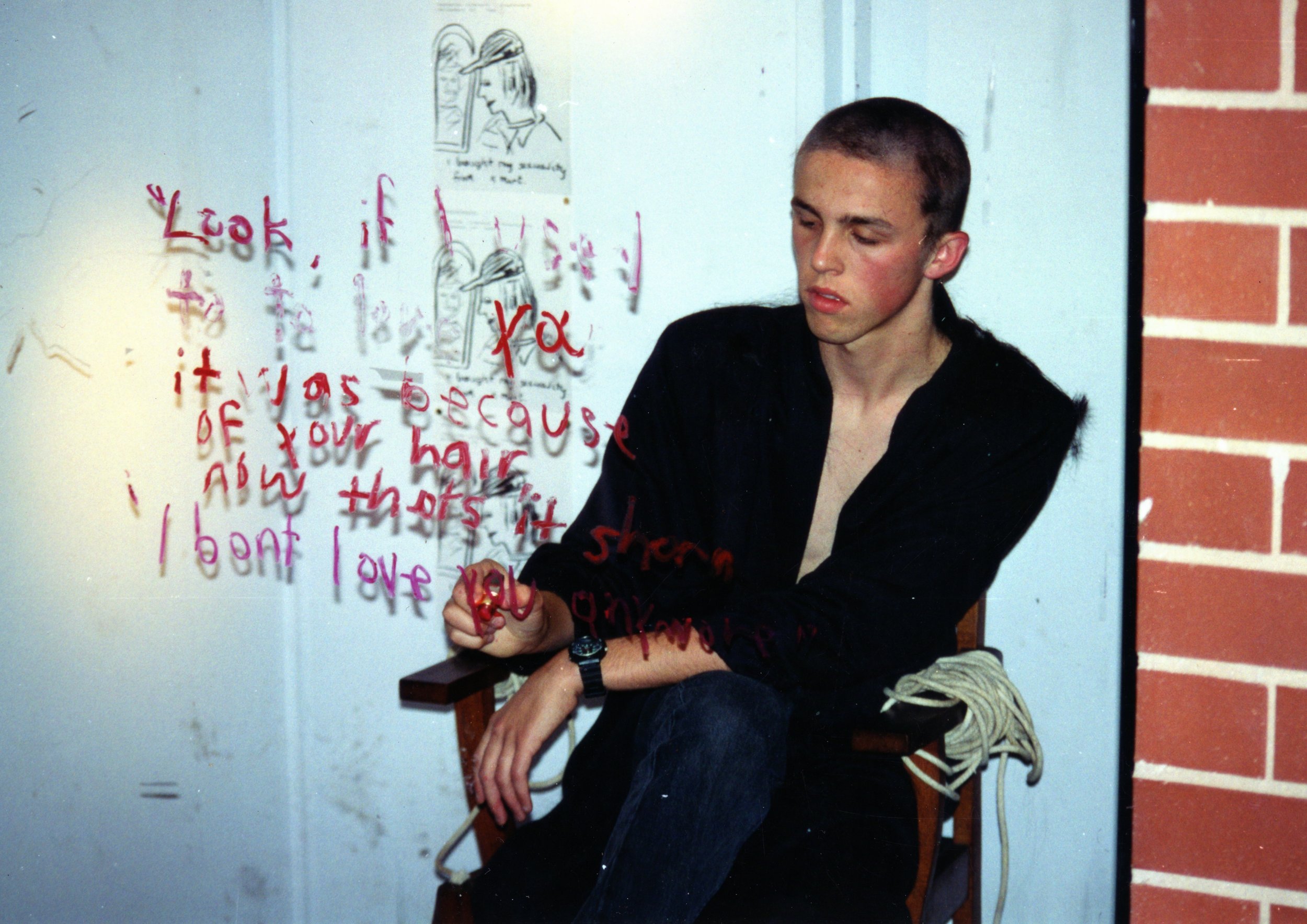 Daniel Mudie Cunningham, Gender is a Drag , 1993, production still (from a single channel video 15 mins duration); courtesy the artist; photo: Ross Cunningham
