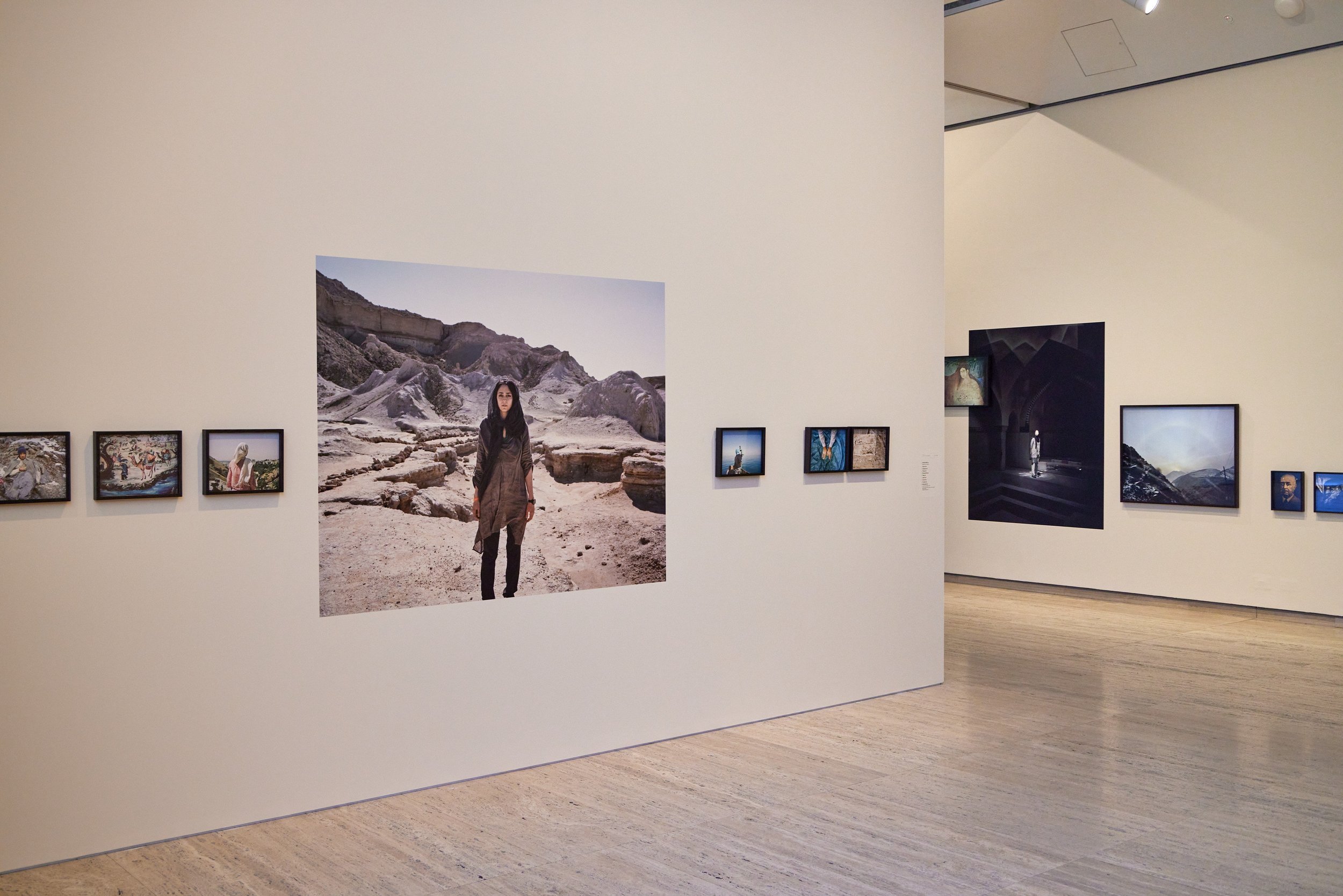   Hoda Afshar: A Curve is a Broken Line , exhibition installation view, Art Gallery of New South Wales, Warrang/Sydney, 2023; photo: Christopher Snee 