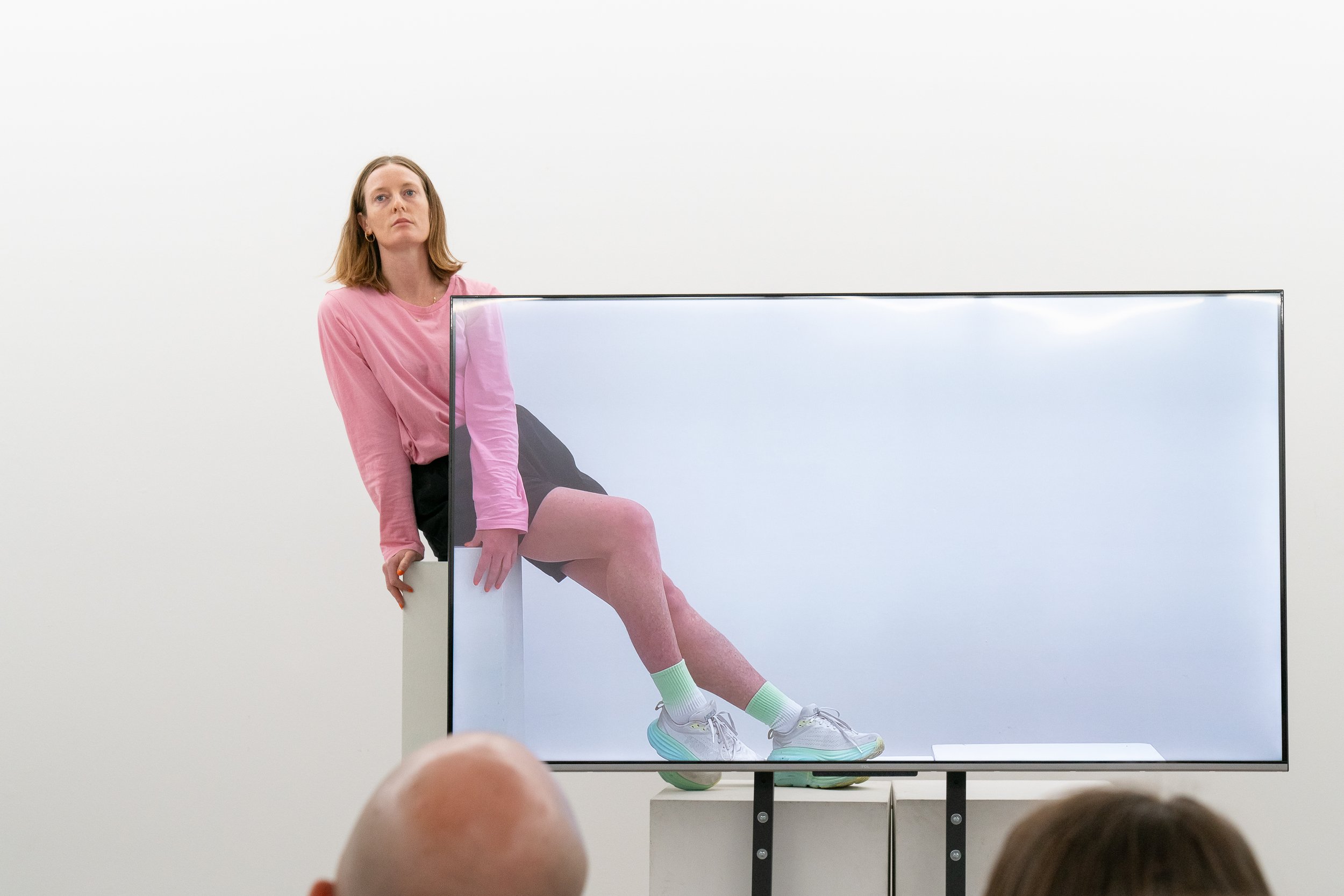 Sarah Aiken,  Body Corp (iteration no.4) , 2024, performance view, ‘Contact High’, Gertrude Contemporary, Naarm/Melbourne; courtesy Gertrude and Performance Review; photo: Machiko Abe 