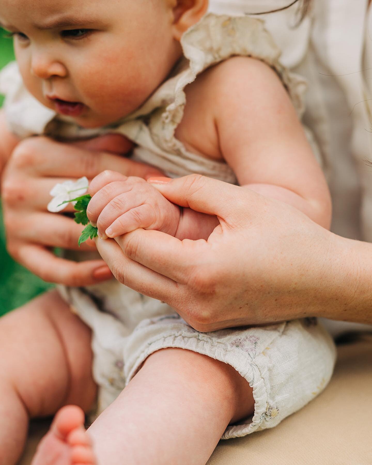Your babies won&rsquo;t stay babies forever 🥺 So let&rsquo;s take some photos this spring and summer to document this sweet chapter in your lives. I want your photos to help you remember how holding your baby&rsquo;s tiny little hand felt. Or the jo