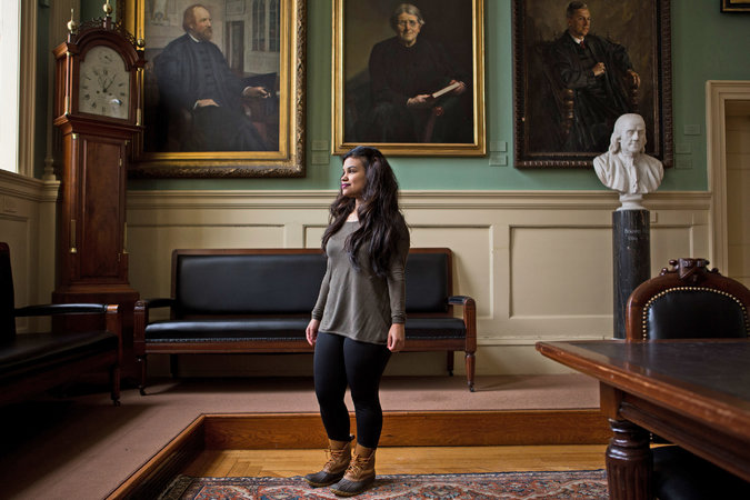 Photo by: Charlie Mahoney/NYT (Anna Berros/Harvard)