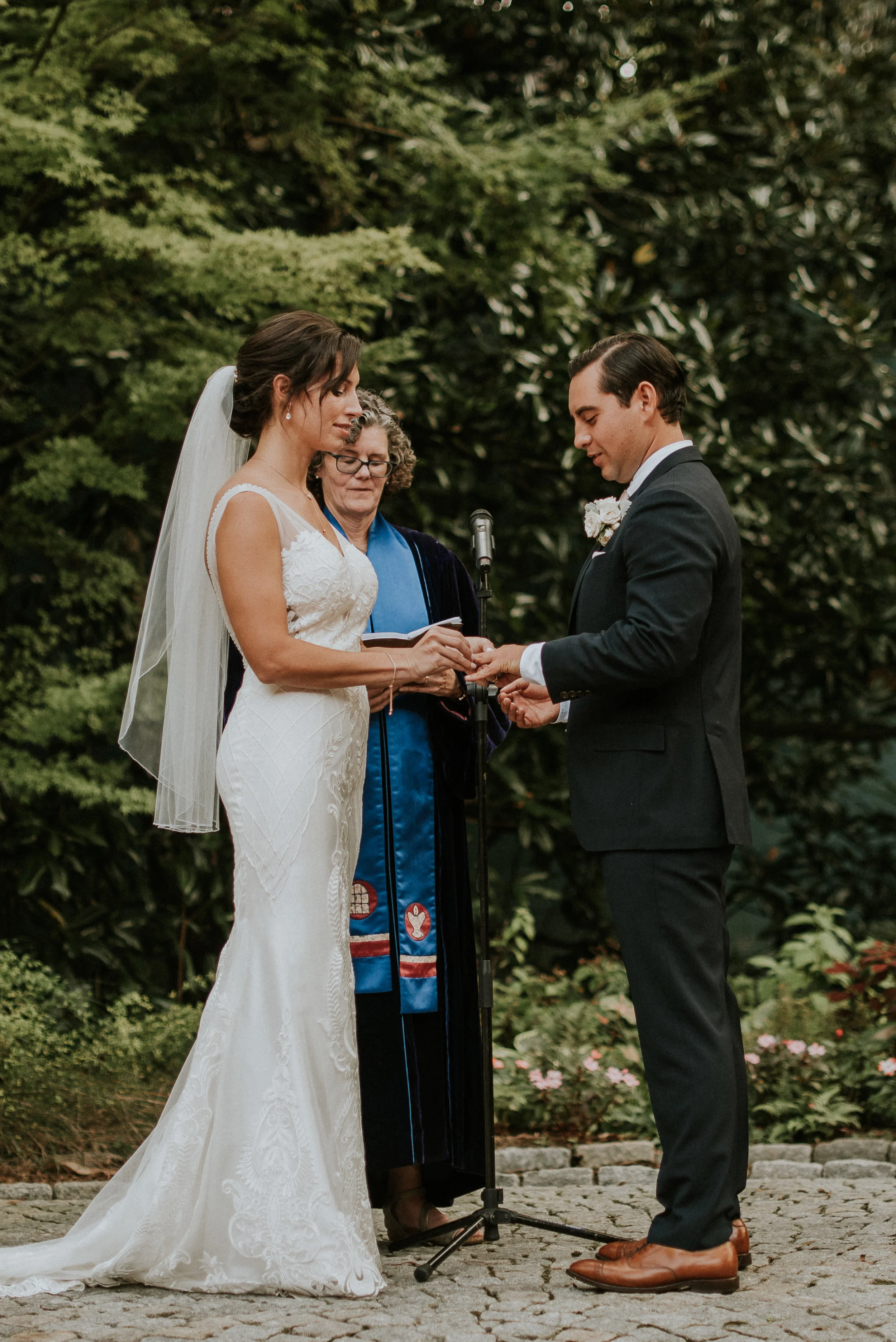 Wedding ceremony at The Trolley Barn in Atlanta, GA
