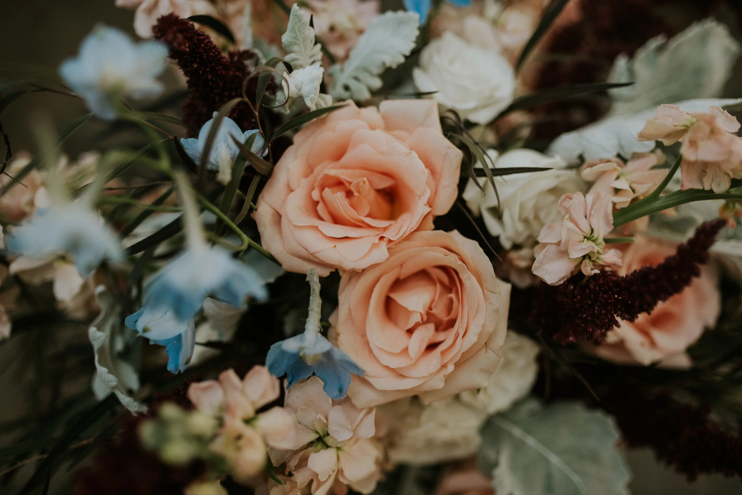 Pastel colored flower bouqet