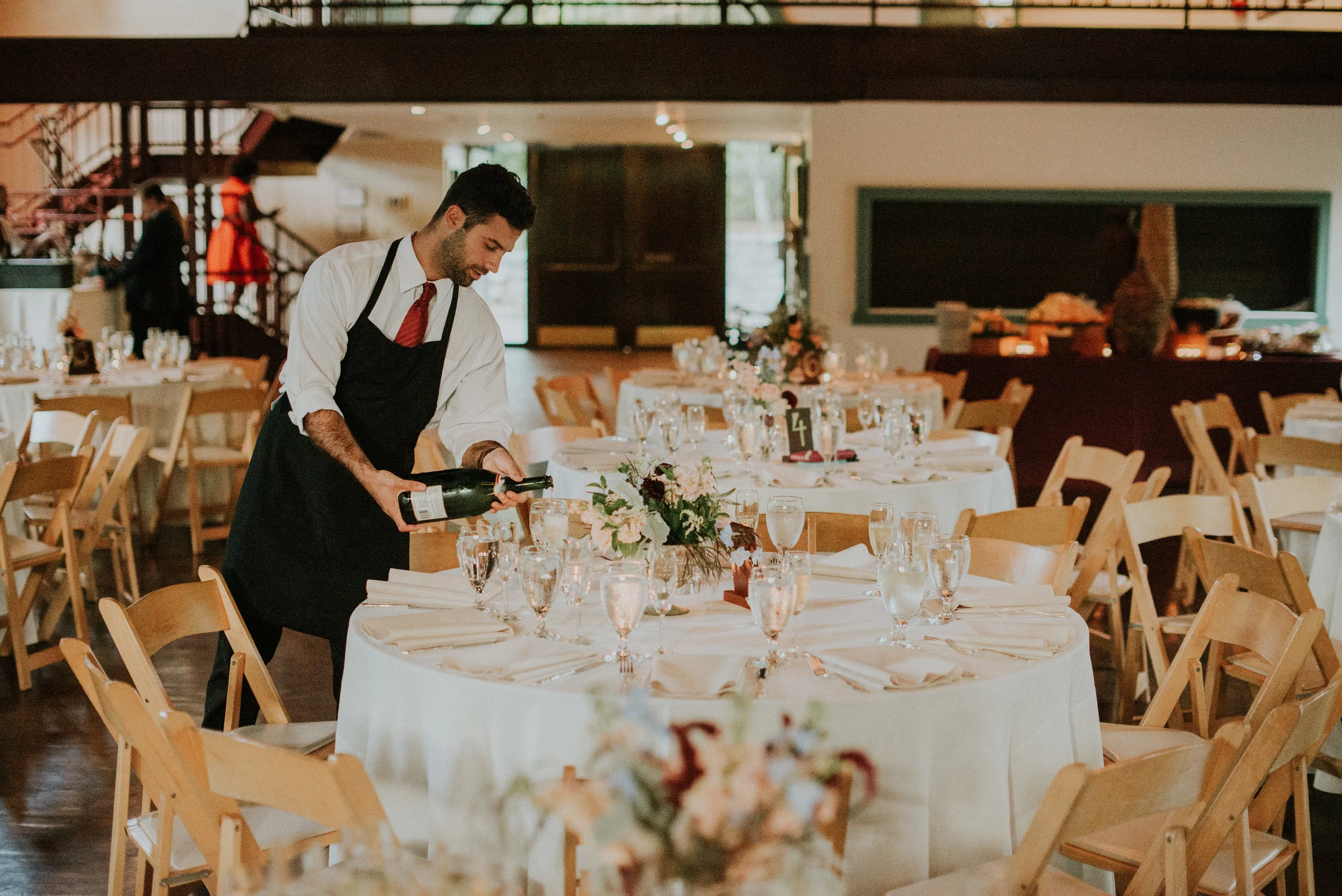 Reception space at The Trolley Barn in Atlanta, GA