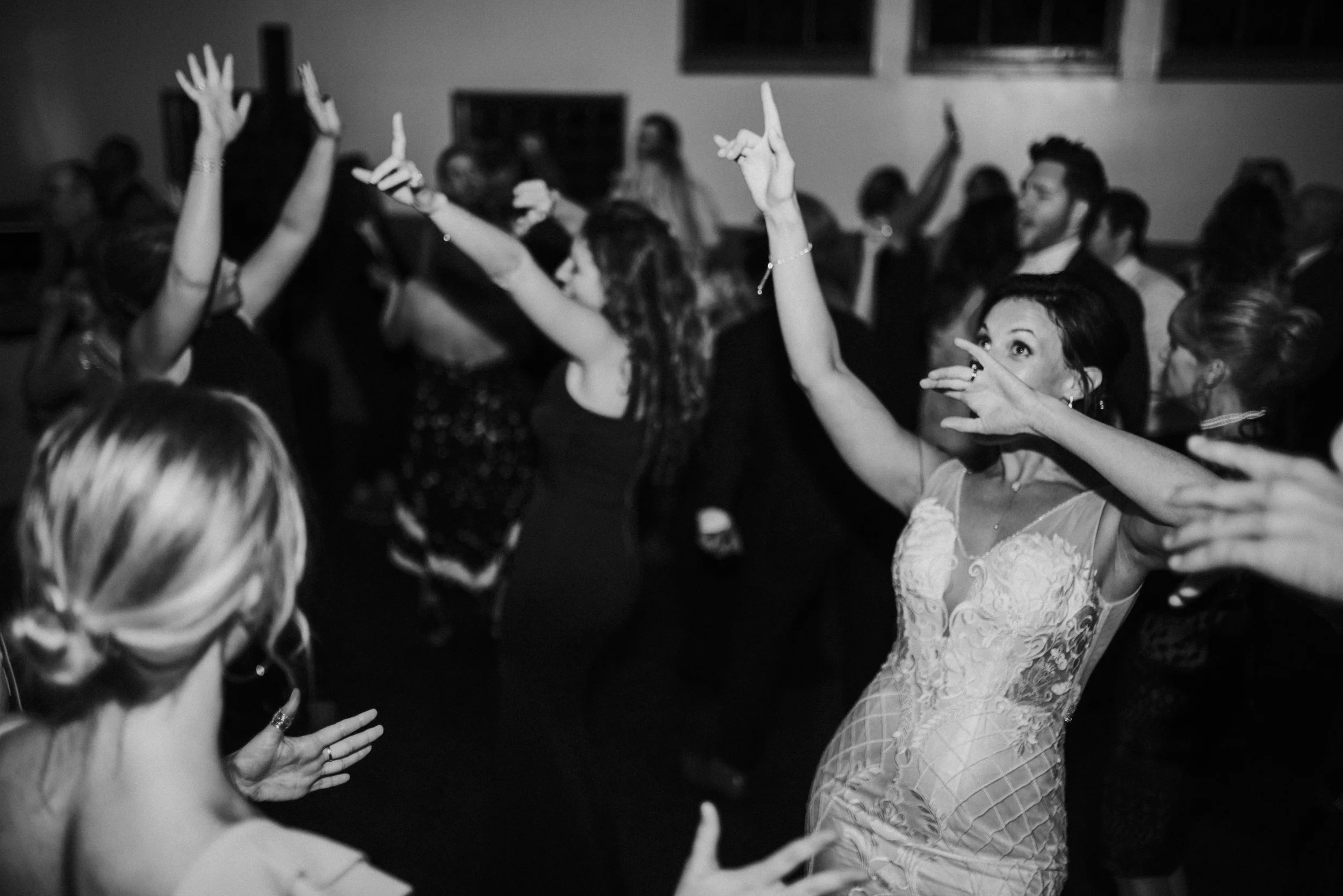 People dancing at wedding reception