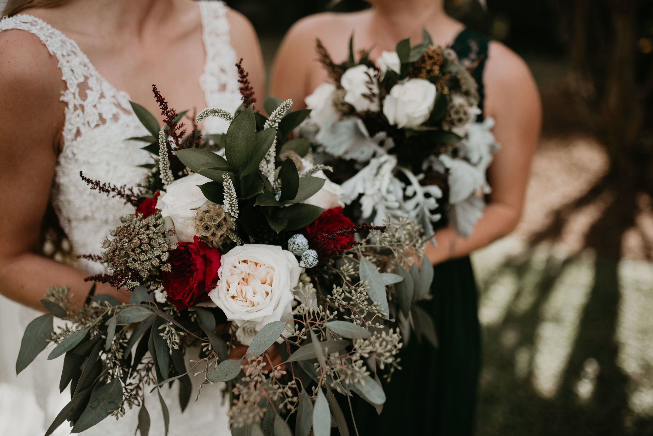 Bride holding beautiful bouquet