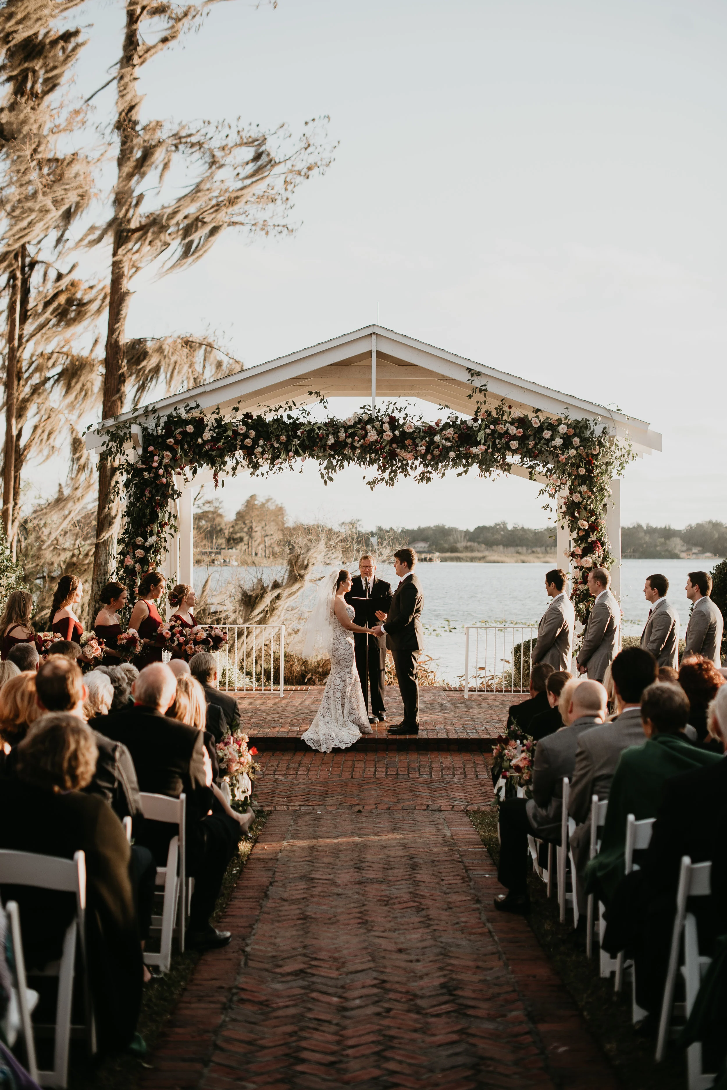 Wedding ceremony at Cypress Grove Estate House in Orlando, FL