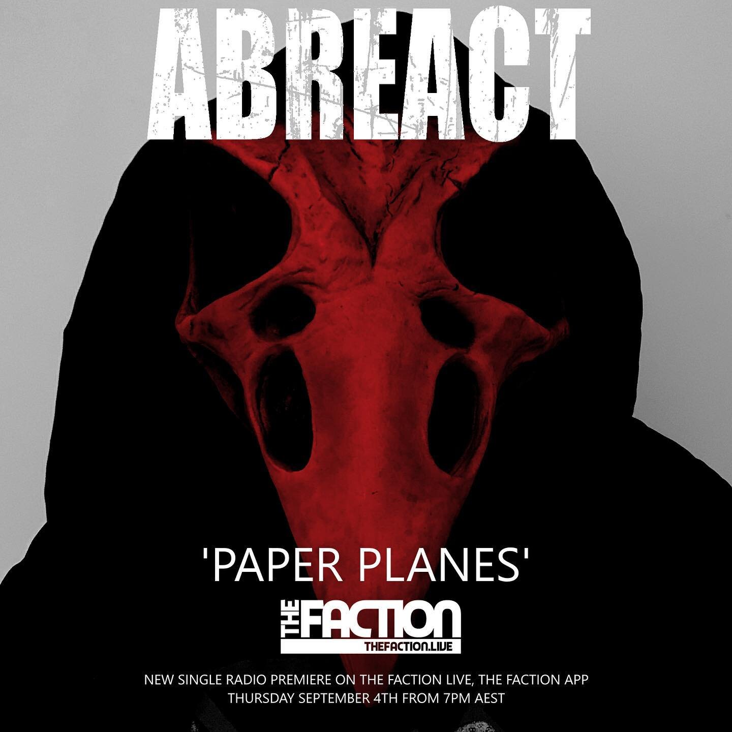 Our new single &lsquo;Paper Planes&rsquo; premieres on @thefactionlive tonight from 7pm AEST.  Tune in for a heap of rad tunes! #hardcore #metal #paperplanes #stokedaf