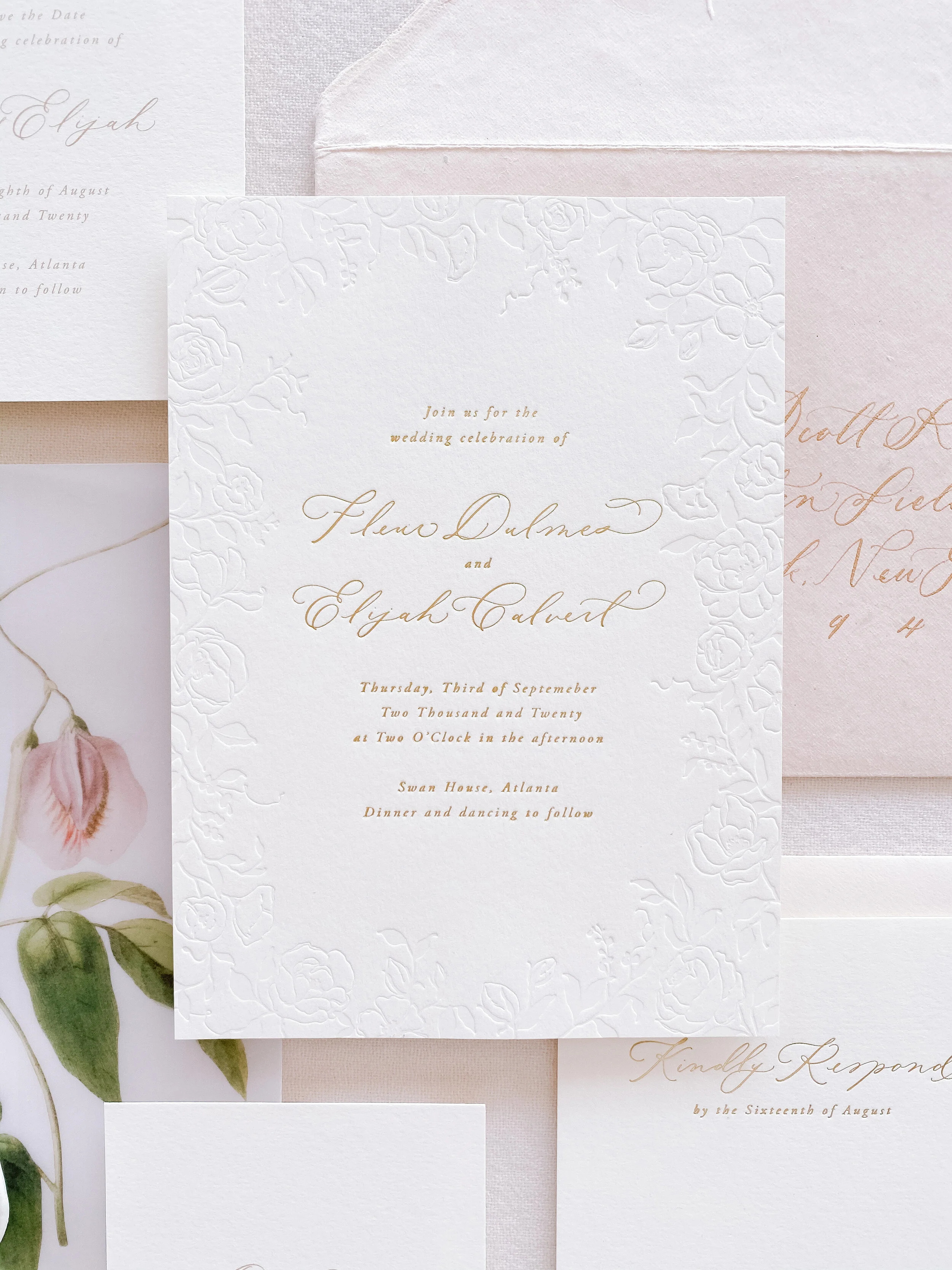 Michaela McBride Calligraphy Le Jardin Collection