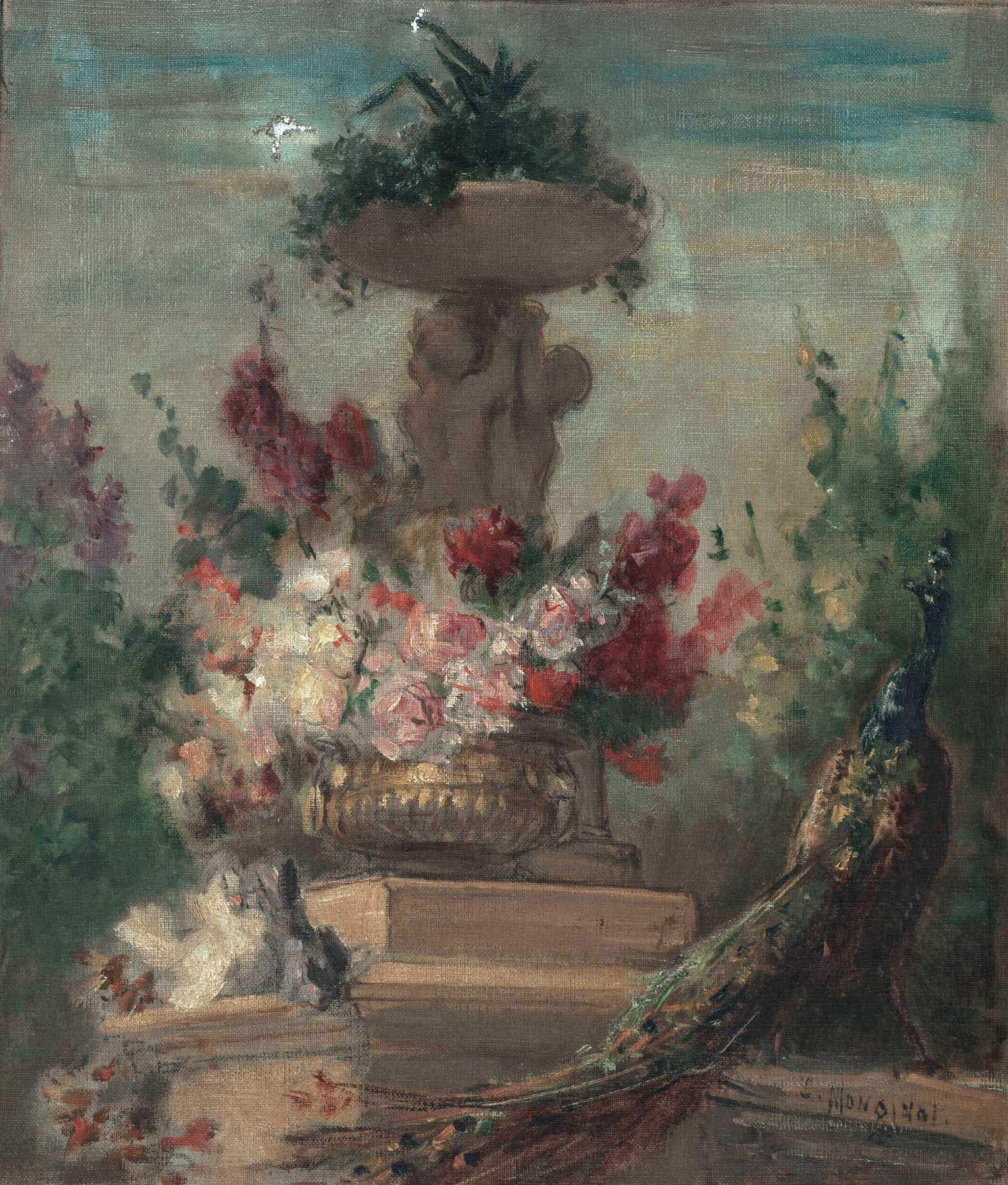 Flowers & Peacock