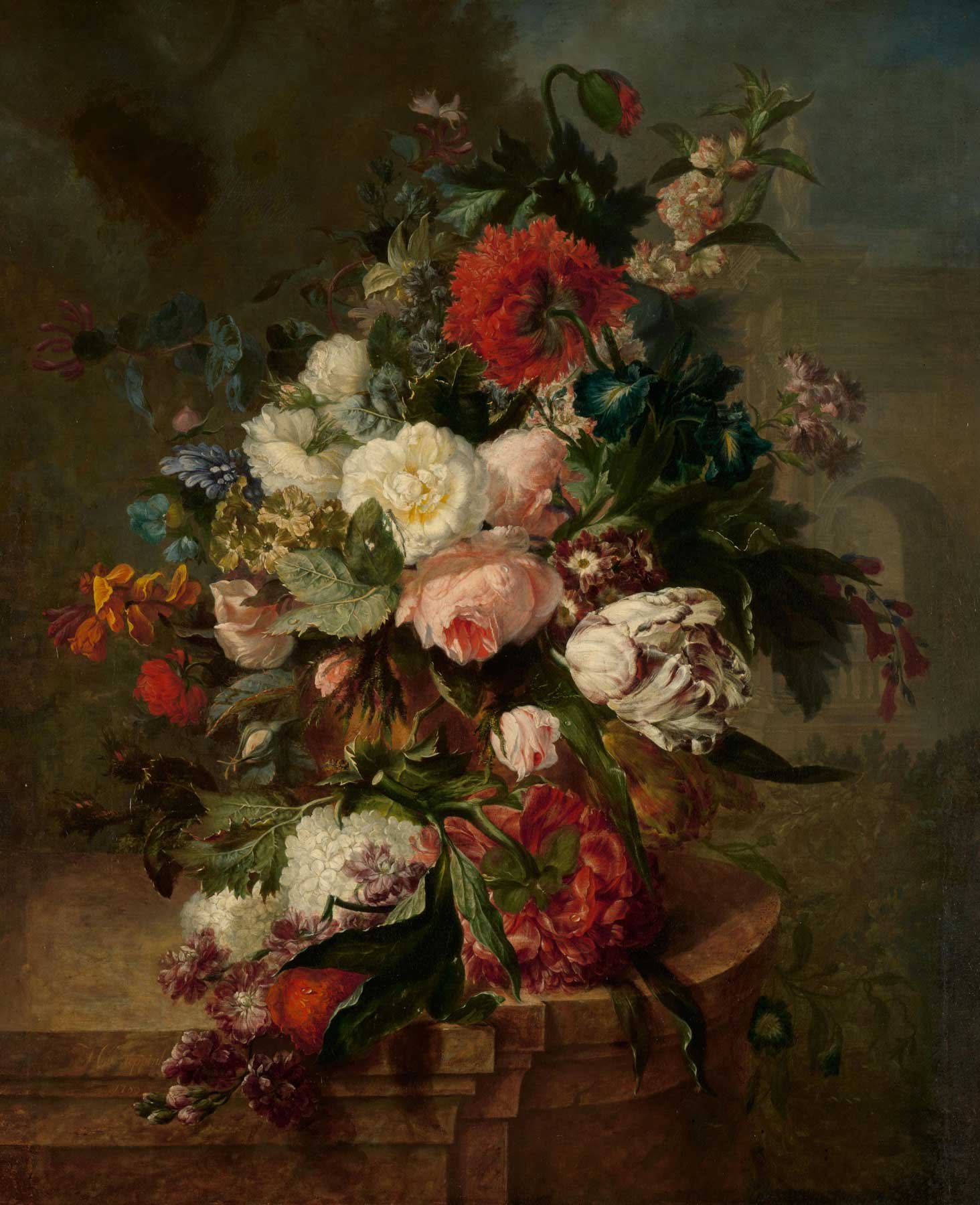 Red & Pink Antique Blooms