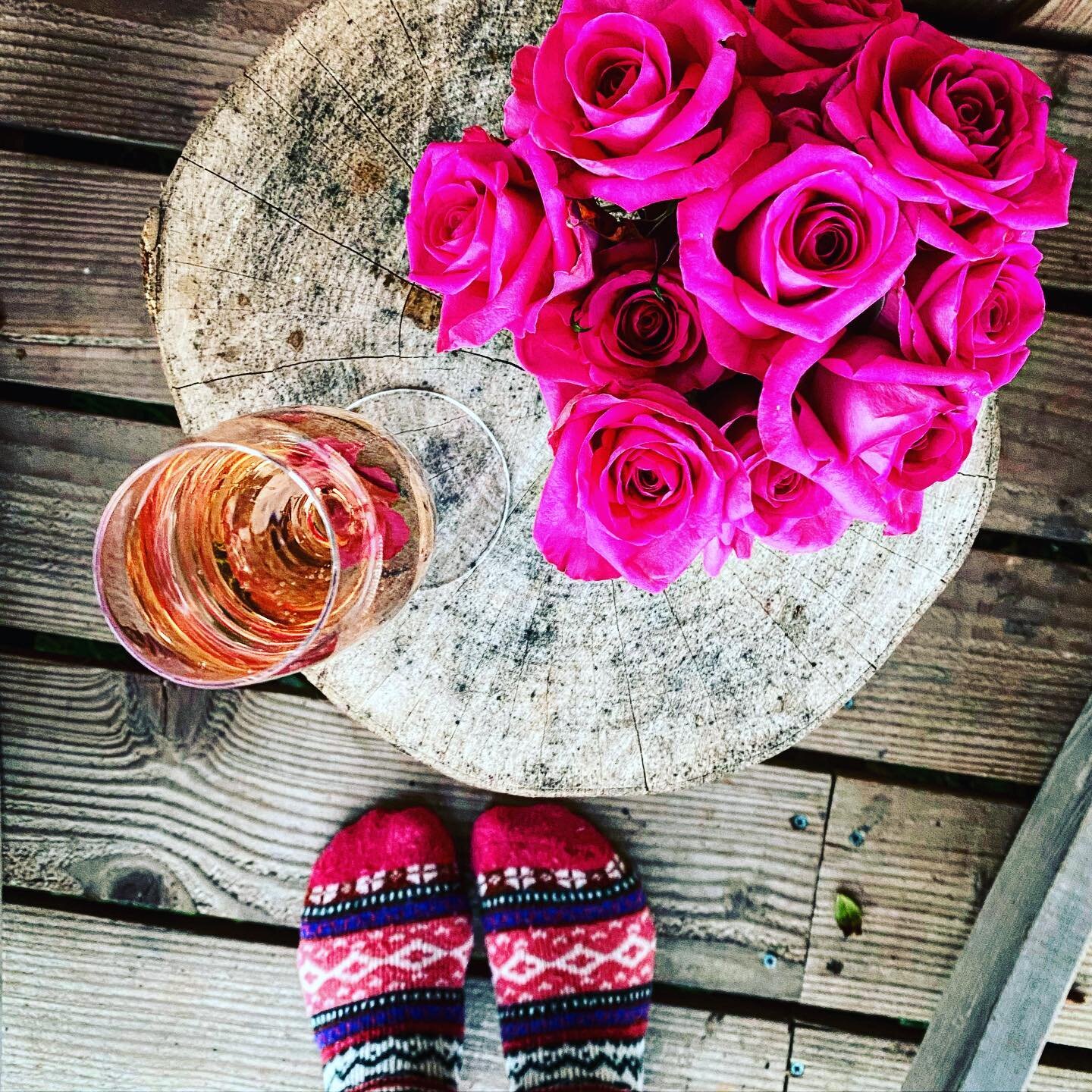 Things my sister loved. Pink wine, flowers, me. When someone dies you lose so much, but part of it is the loss of being loved in the way that they loved you. I ache for the way she loved me, that sisterly bond that never broke, the way she loved my f
