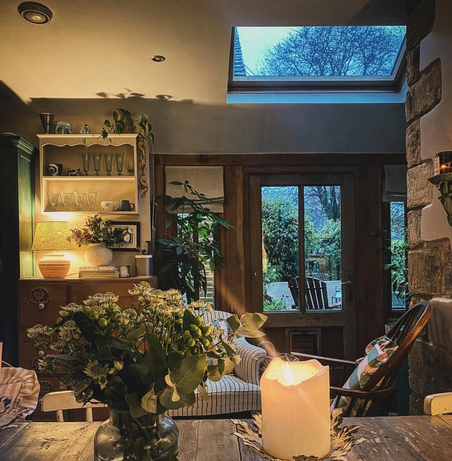 Deeply wintering today. Started with early morning yoga, and now I'm curled into a cosy chair, warmed by the aga, with the rain pouring down outside, tinkering with some client work while listening to the beautiful sessions from the Lifting the Lid F