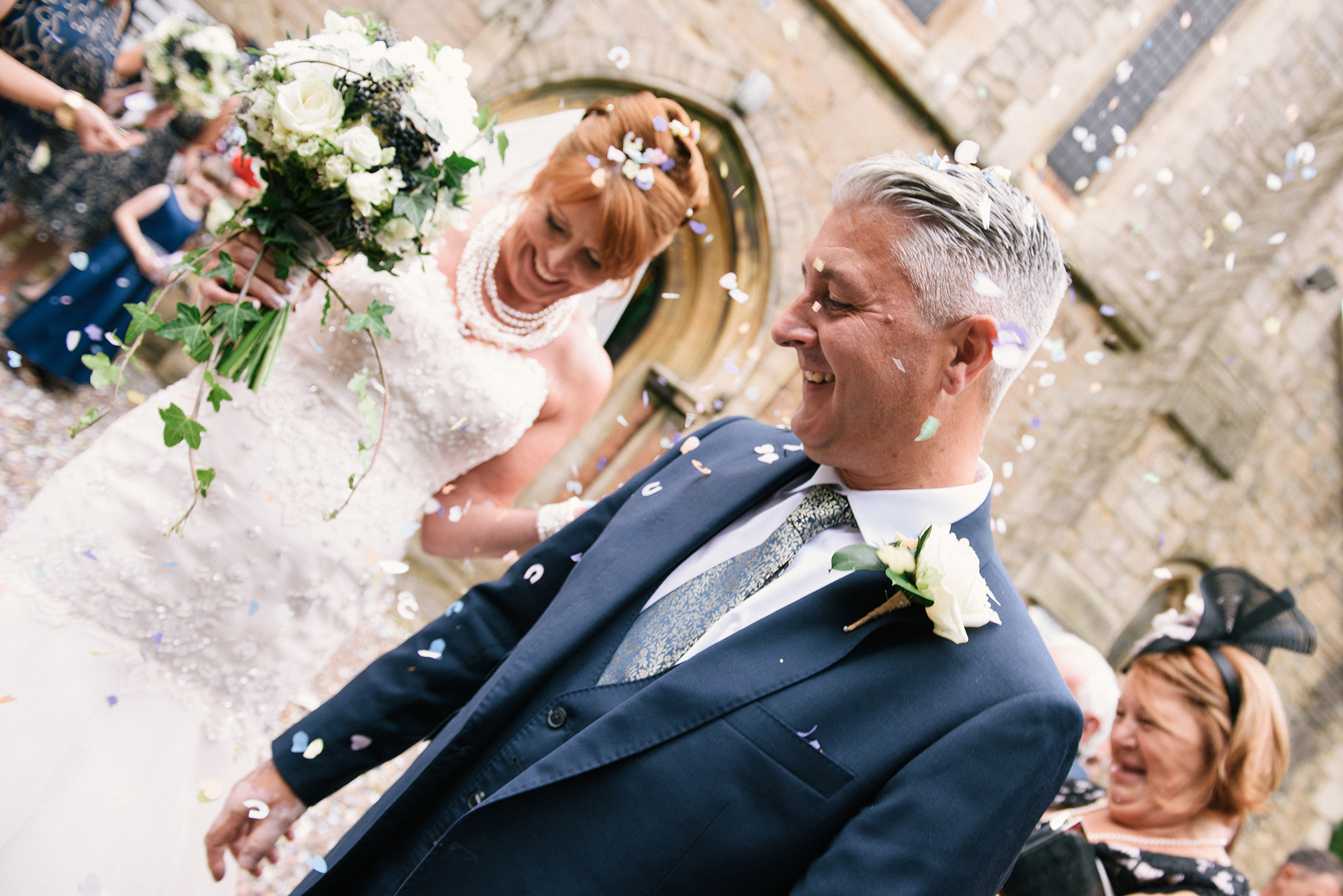 Leigh &amp; Jason confetti, nottingham. Coales Capture Wedding Photography