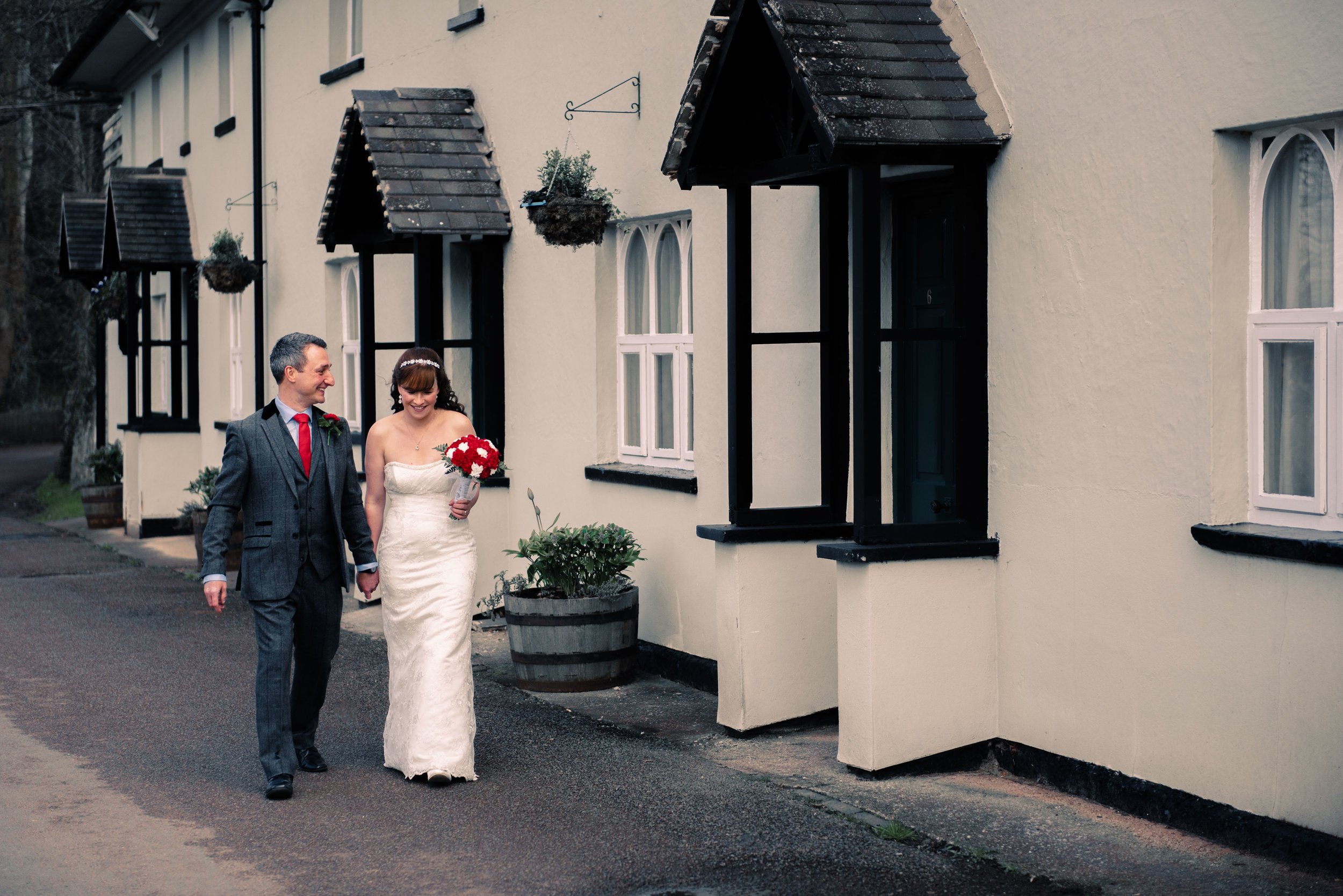 The Priest House Hotel, Castle Donington. Just married stroll. Coales Capture Wedding Photography