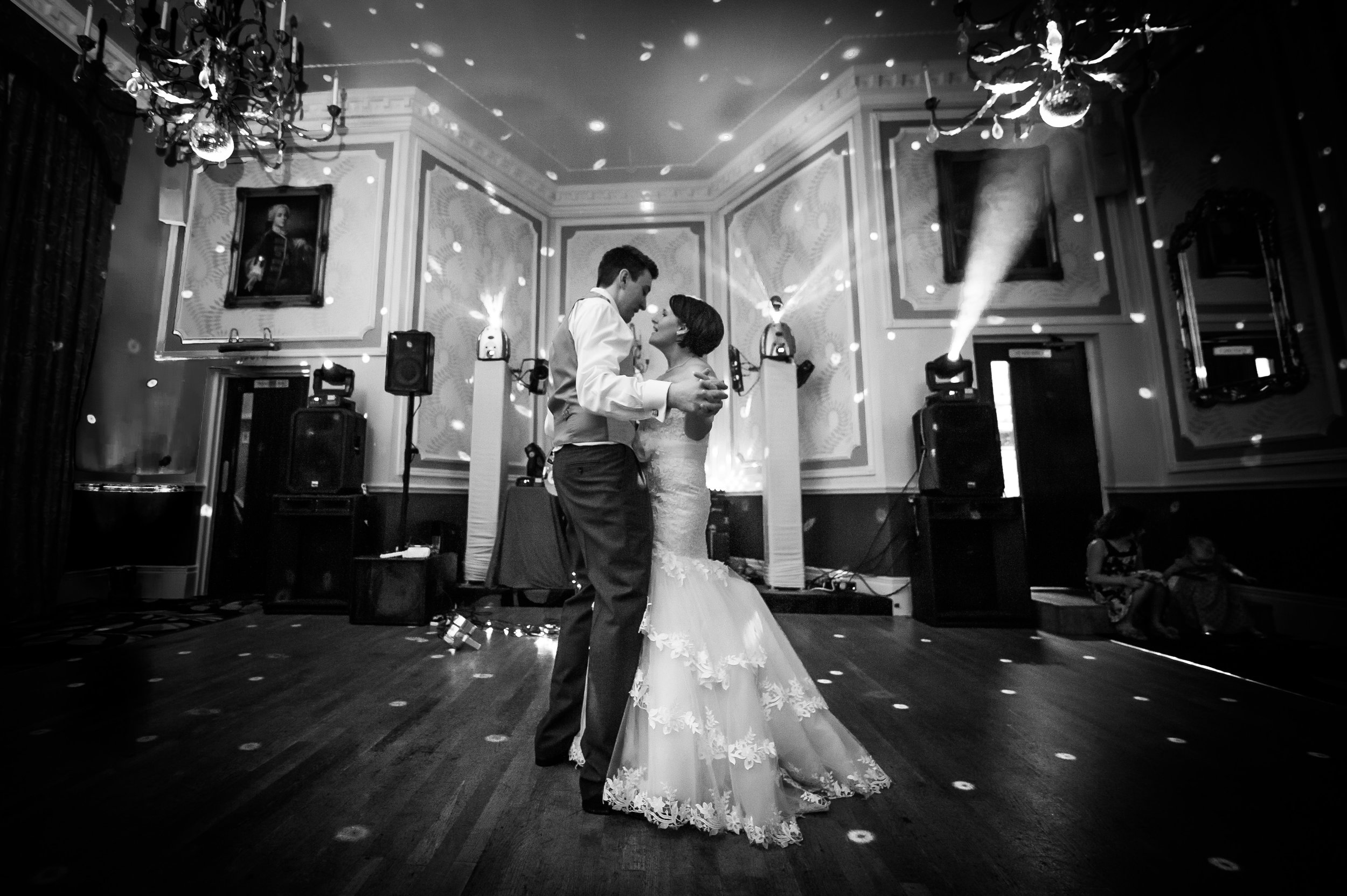 Ringwood Hall Hotel and Spa, Chesterfield. First Dance sparkle. Coales Capture Wedding Photography.