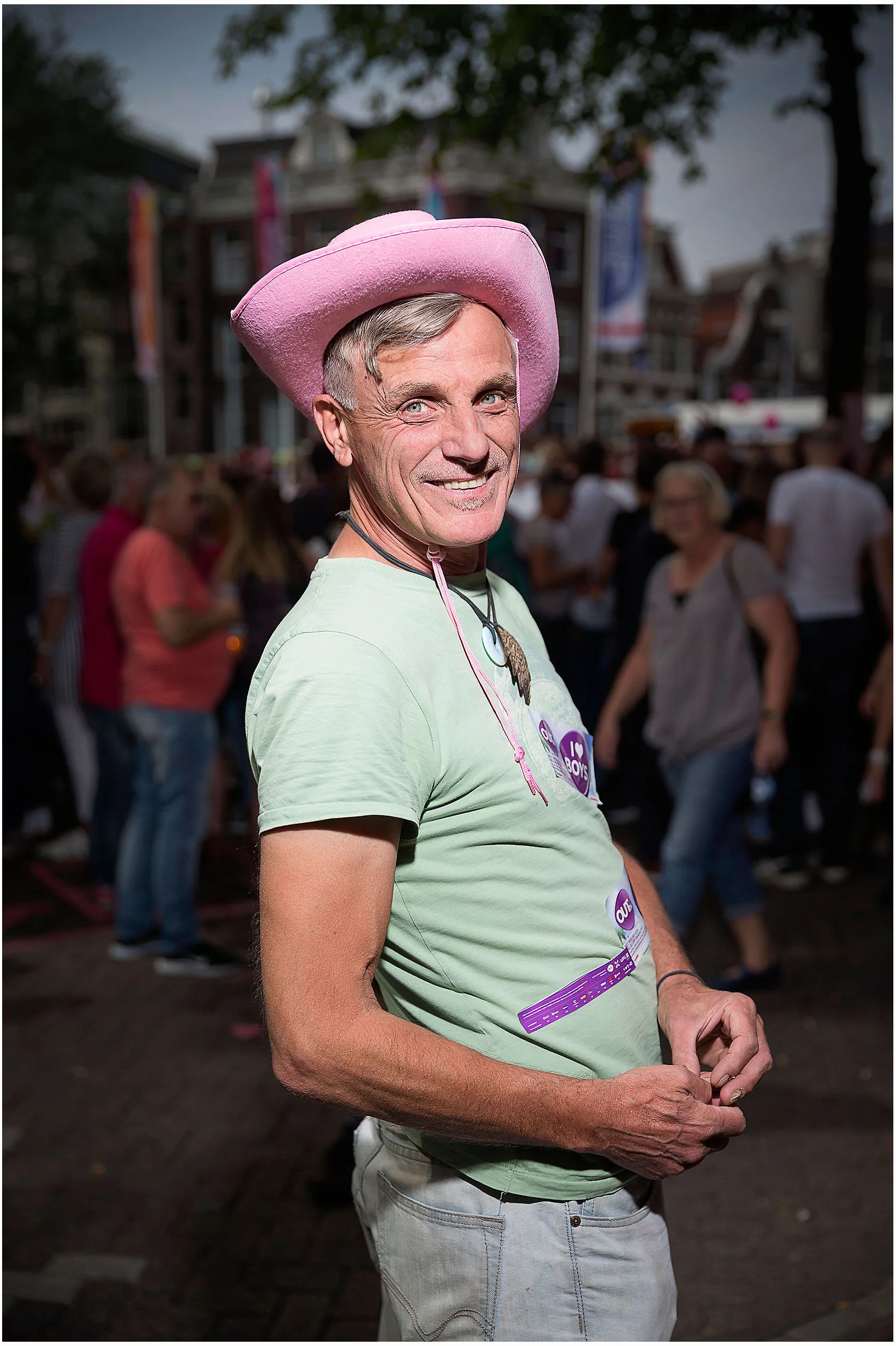 Frits Boudema, tijdens de Gay Pride.