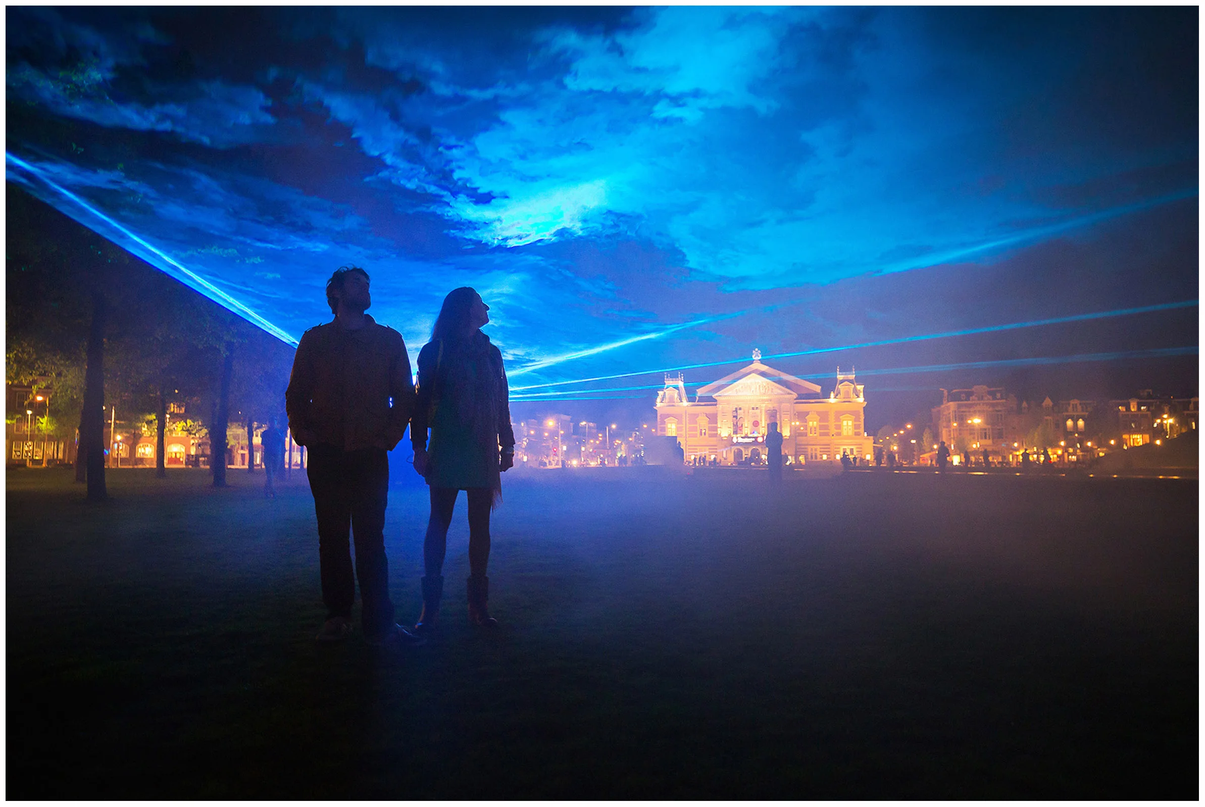 Kunstwerk Waterlicht van Daan Roosegaarde.