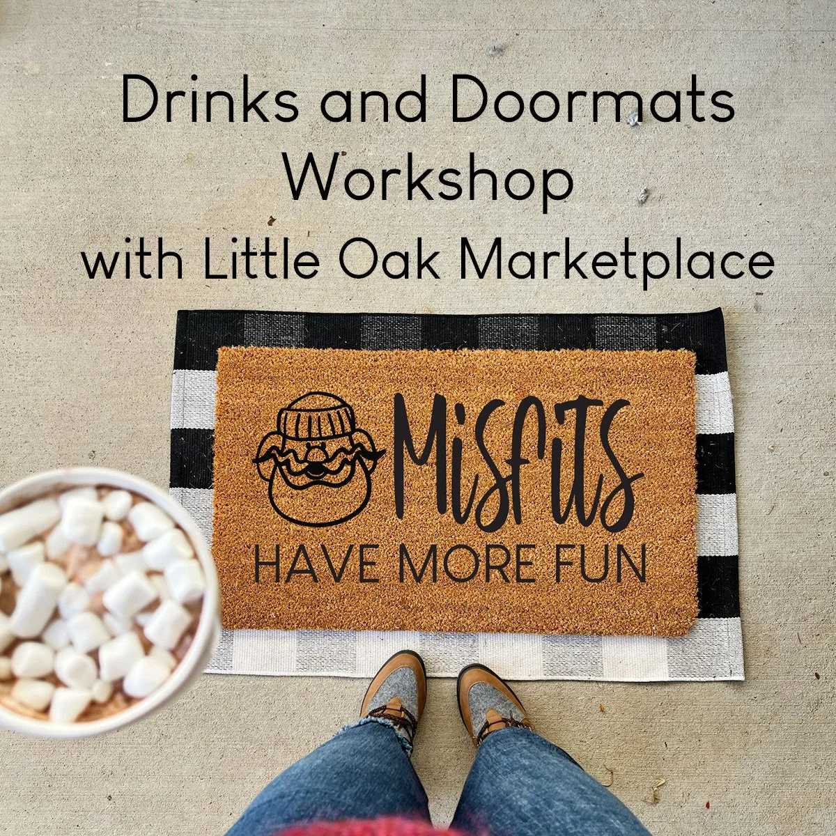 Doormat Workshop at Becca's Cafe in Weston 