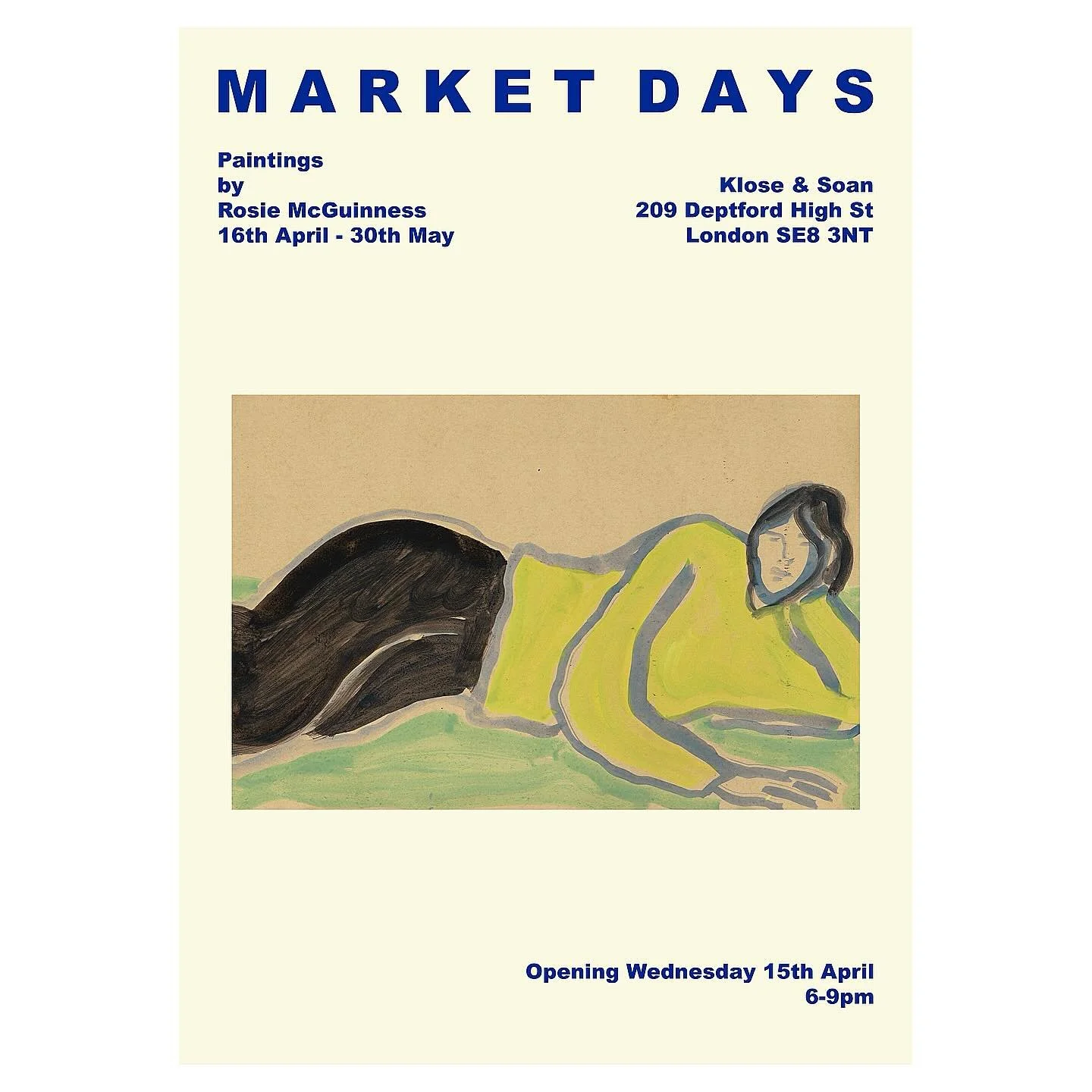 ~ Next Wednesday 15th April, 6-9pm, @kloseandsoan ~