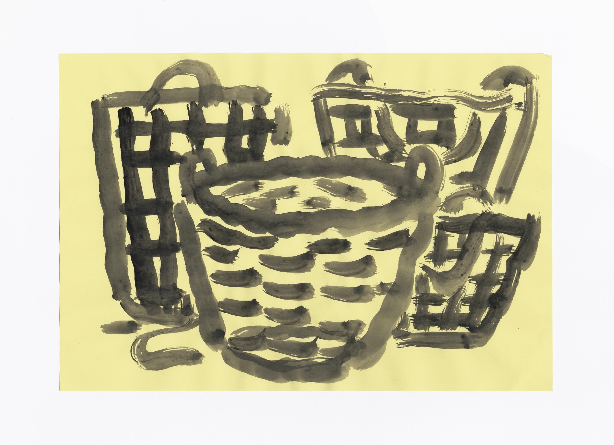 baskets ~ ink on paper