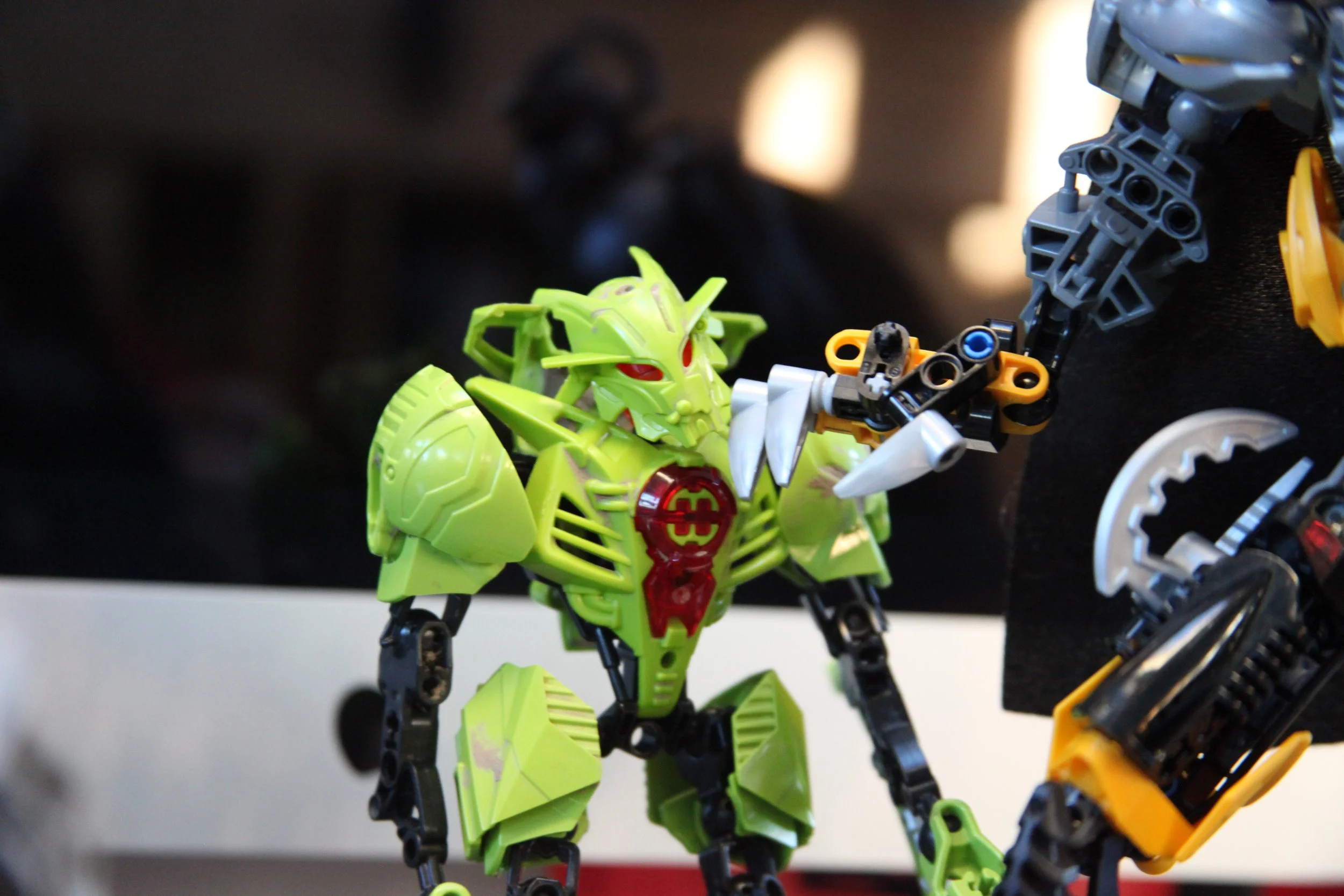  (The Shadowed One inserts the core into the dirty and battered hero then stepped back to observe) 