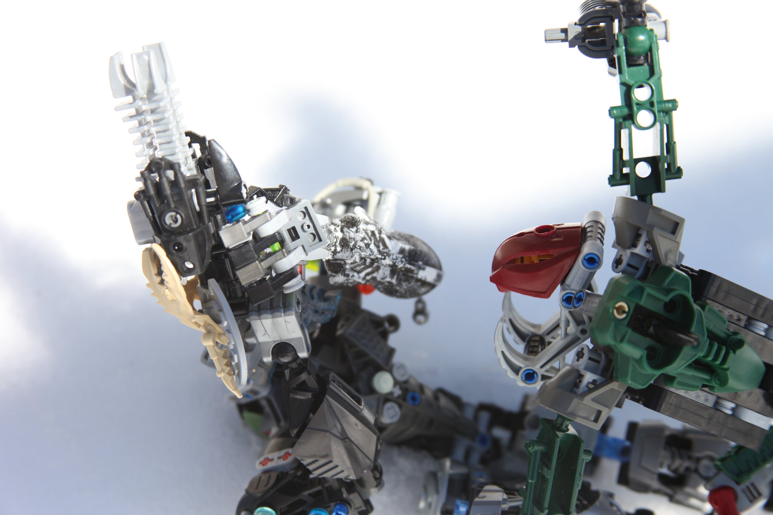  (Without thinking he whips the rifle upwards and fires his last shot into the cliff above) 