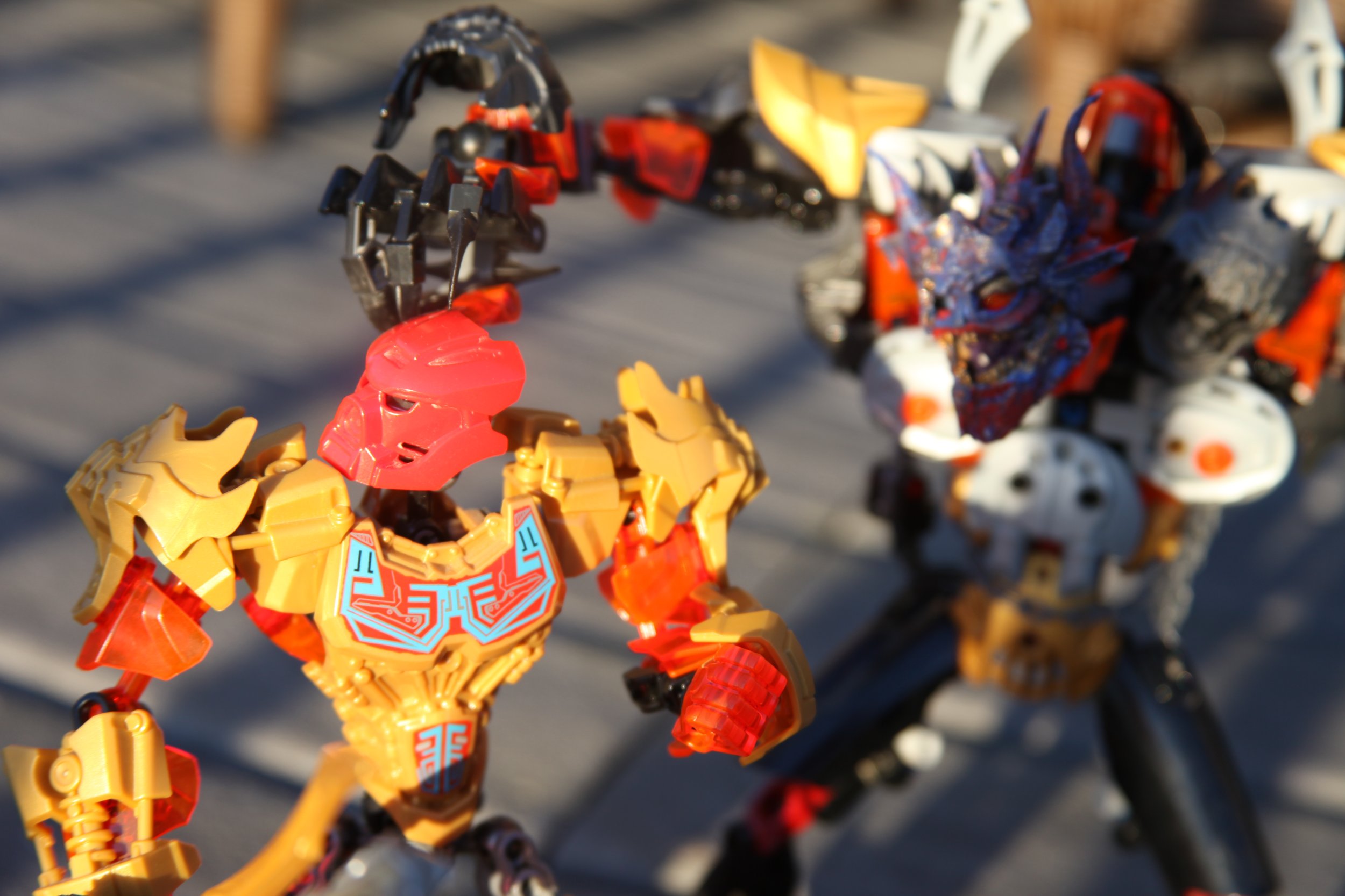  Karzahni:”Of course it would be terribly boring to do so with the real you being so weak and fragile…no fun at all, but giving you a fighting chance in the body of a toa? now that makes things interesting and exciting!” 