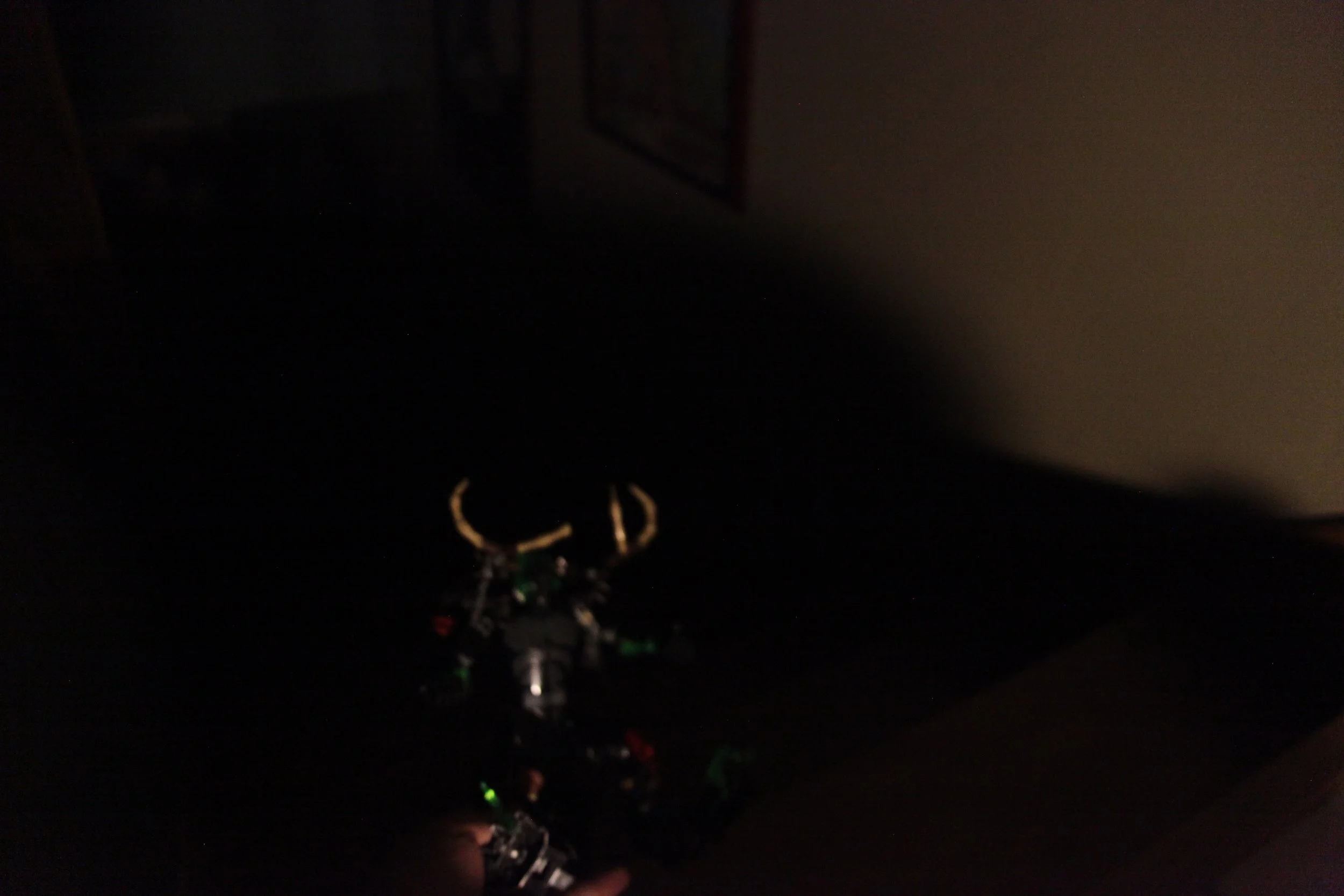  (The hunter slips off the edge into the bottomless abyss below) 