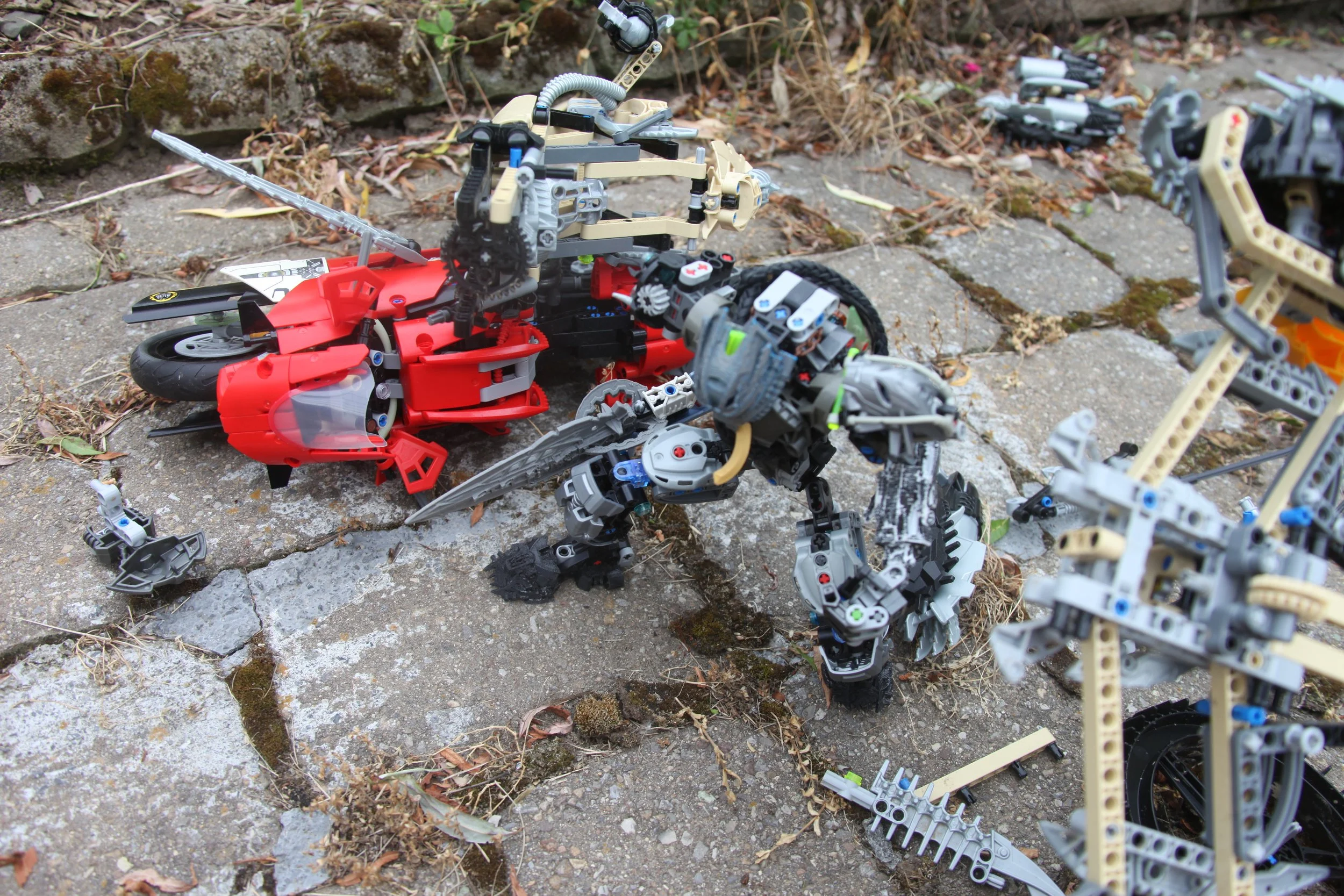  (The vehicle breaks in two against the Toa’s invulnerable form) 