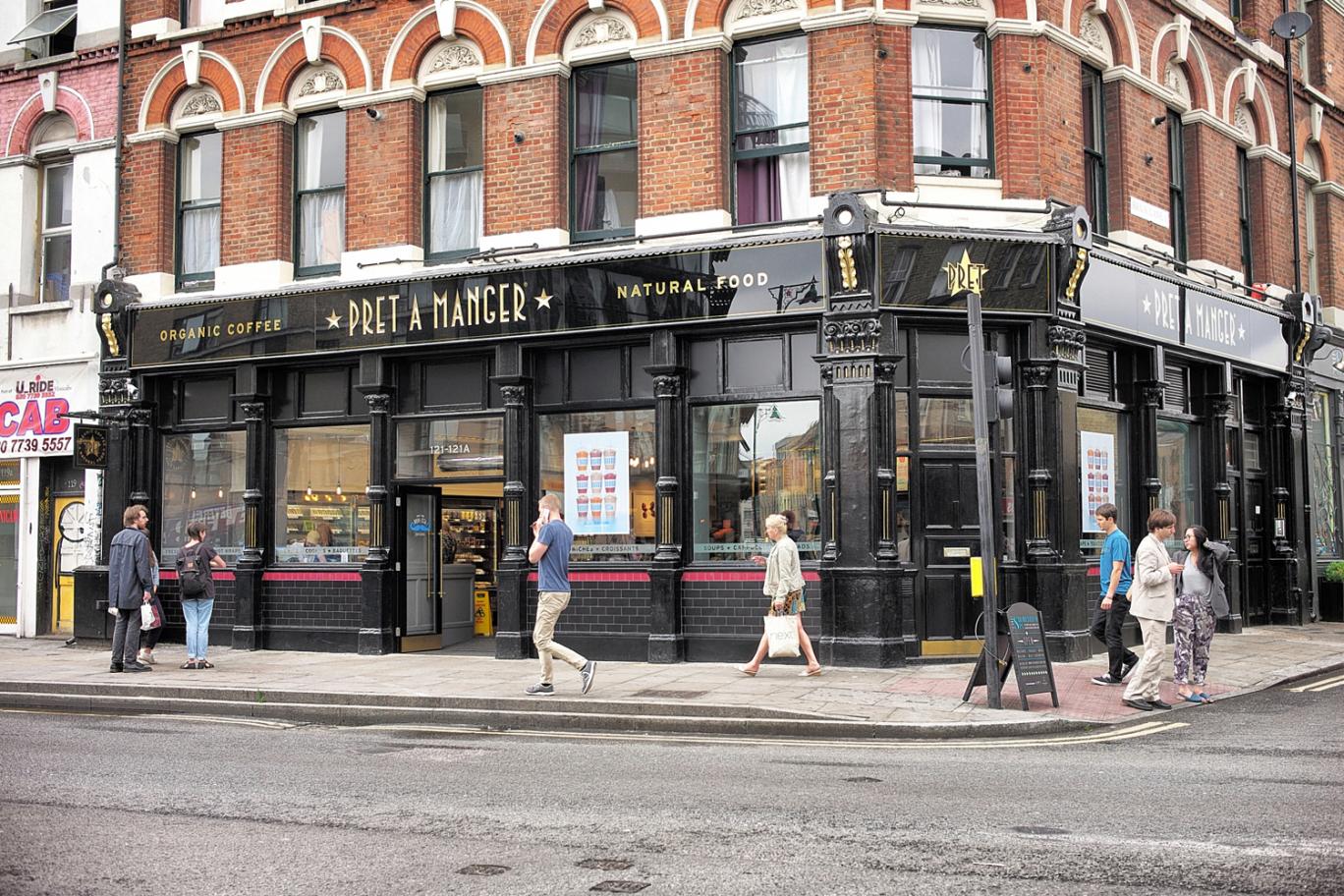 Pret-A-Manger's Brick Lane store opened in 2015, to the dismay of many hipsters. Photo: Alex Lentati