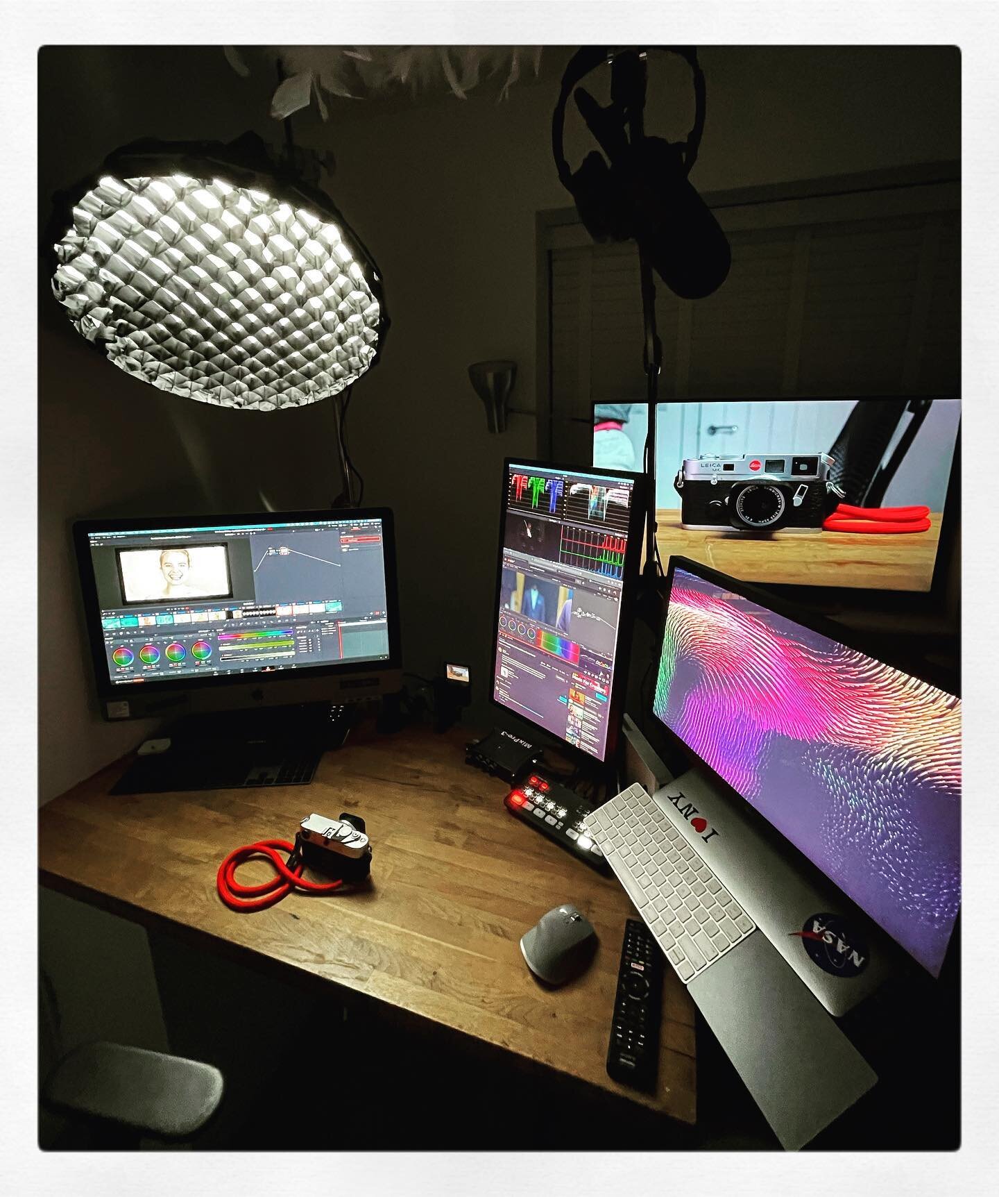 WFH - Computer suite upgraded for HD multicam live streaming for an exciting project we have upcoming! Let us know if you&rsquo;d like to see part by part how we set this up!
.
.
#desksetup #wfh #covidsafe #production #editingsuite #welovecoolcontent