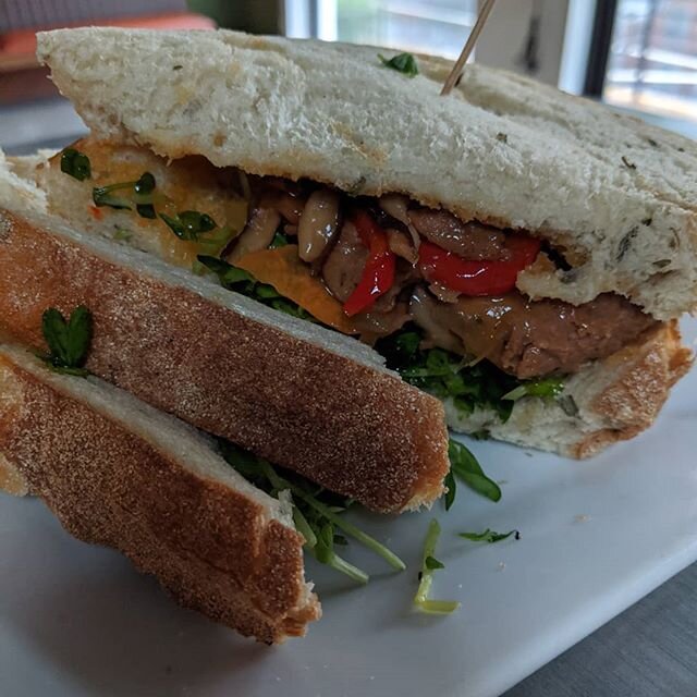 Good Afternoon. Today's special is a Mongolian Beyond Sausage Sandwich with Pea Shoots and Pickled Carrots served with Fries. We also have a Jalapeno Corn Chowder. Stay Dry