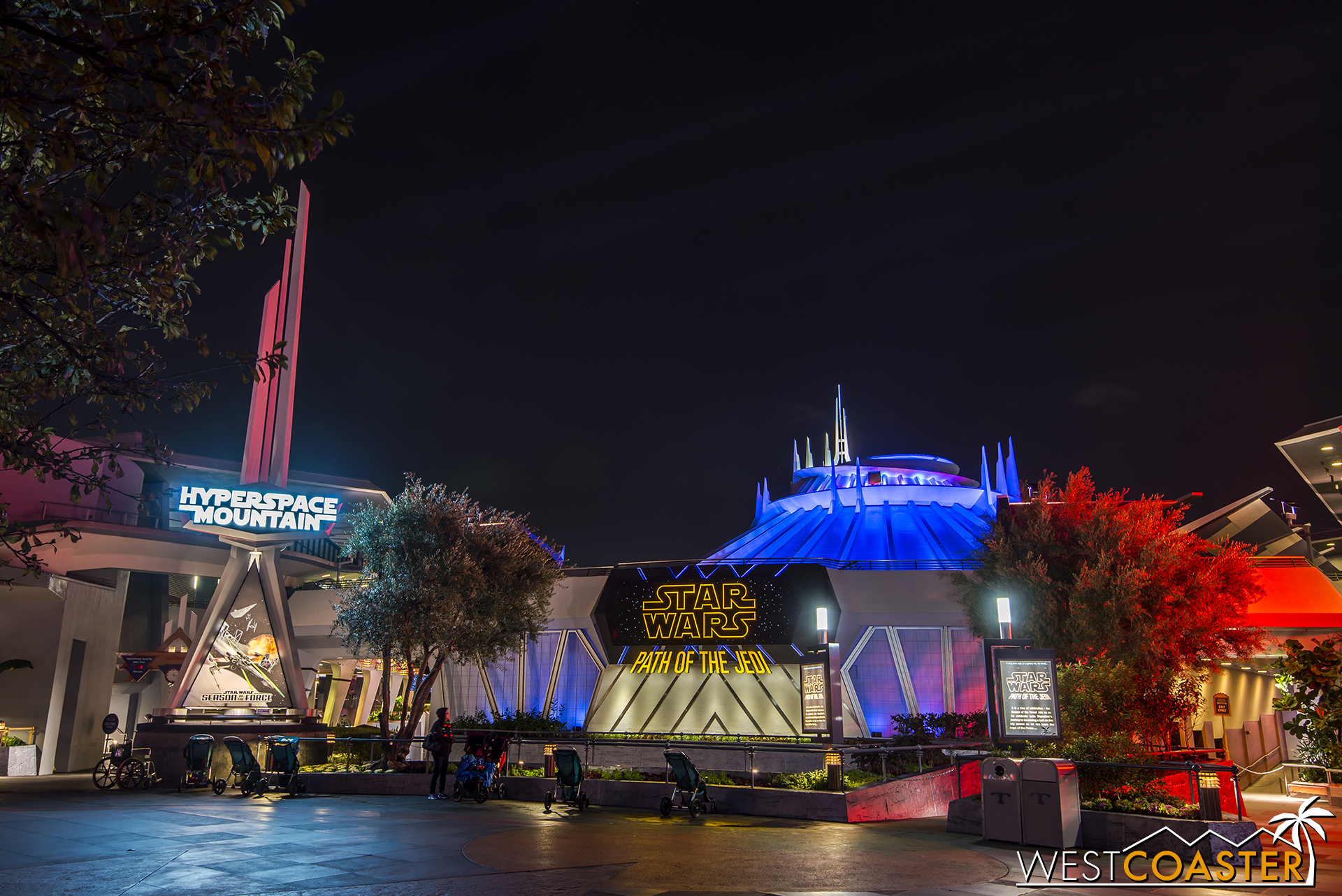  Space Mountain has been transformed into Hyperspace Mountain (get it??). 