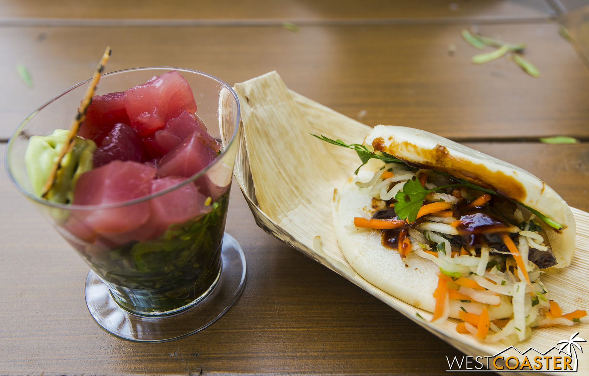  Poke (all the rage these days) and pork belly bao. 