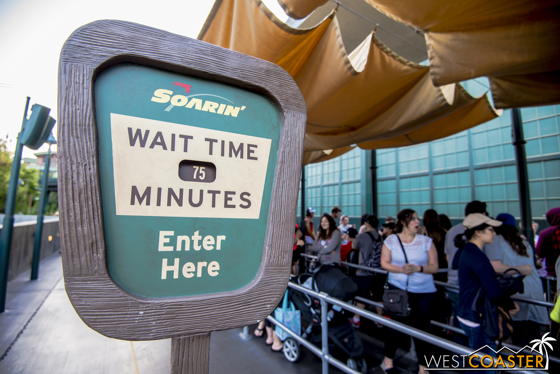  75 minutes may be a long time, but it's far better than the 4 hours Shanghai Disneyland guests are waiting for their exact same ride (though their queue is far more visually spectacular).&nbsp; For the time being, the single rider line has also been