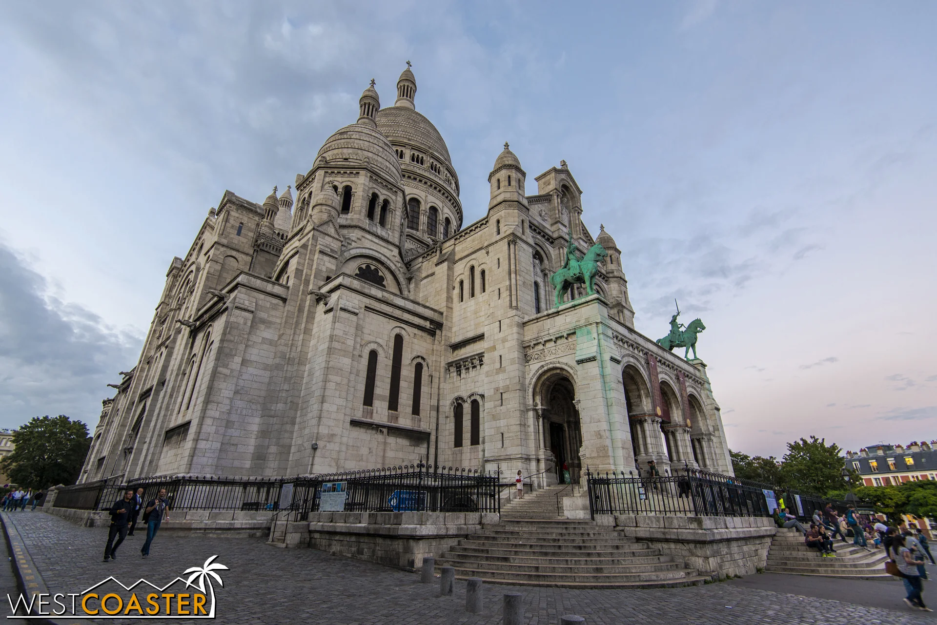 Sacre Coeur is practically a baby as far as churches in Paris go, but its prominent position high on a hill helps make it a very popular tourist spot.