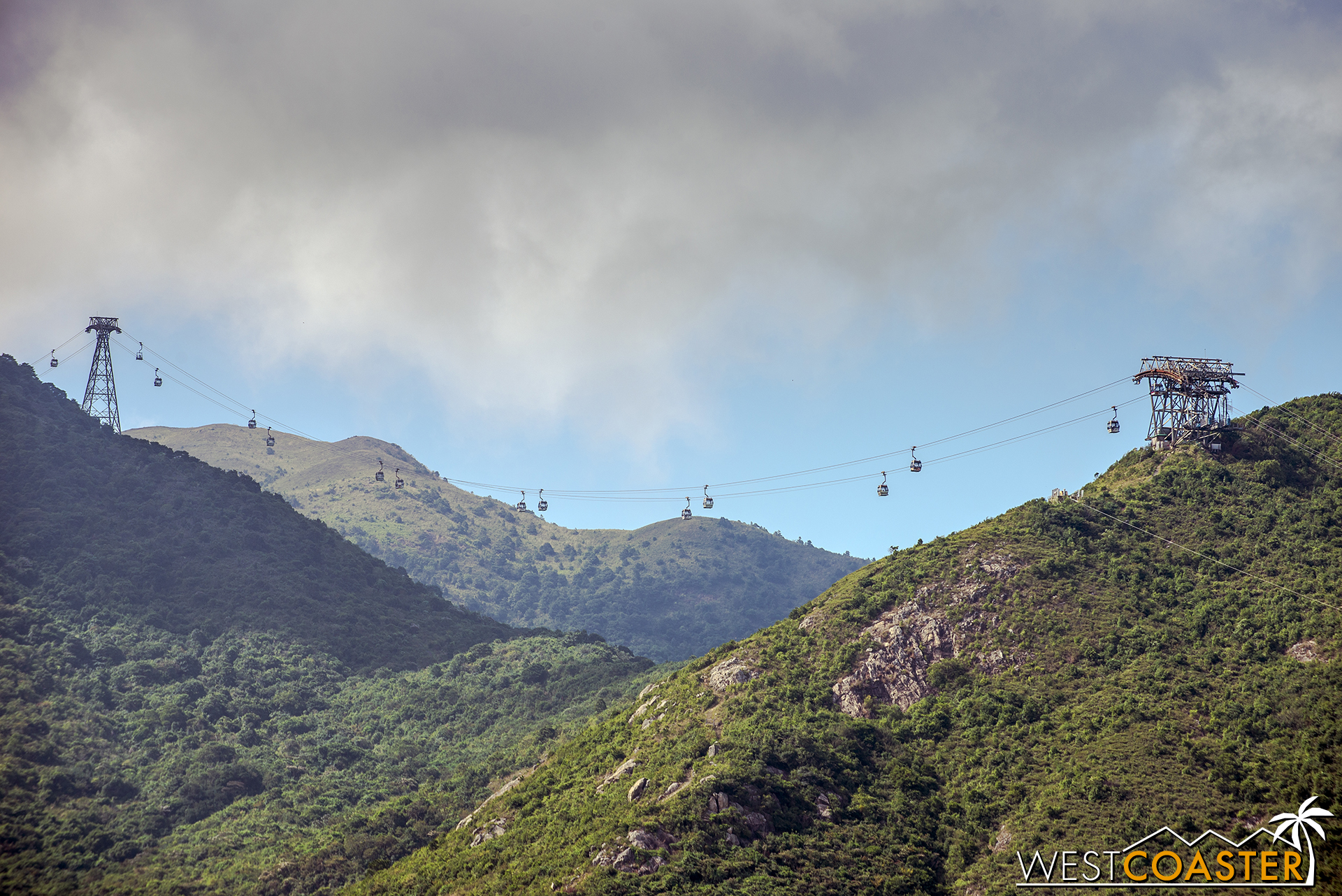 On Lantau Island, not too far from the airport, the Ngong Ping 360 Cable Car transports guests up to the Tian Tian Buddha.
