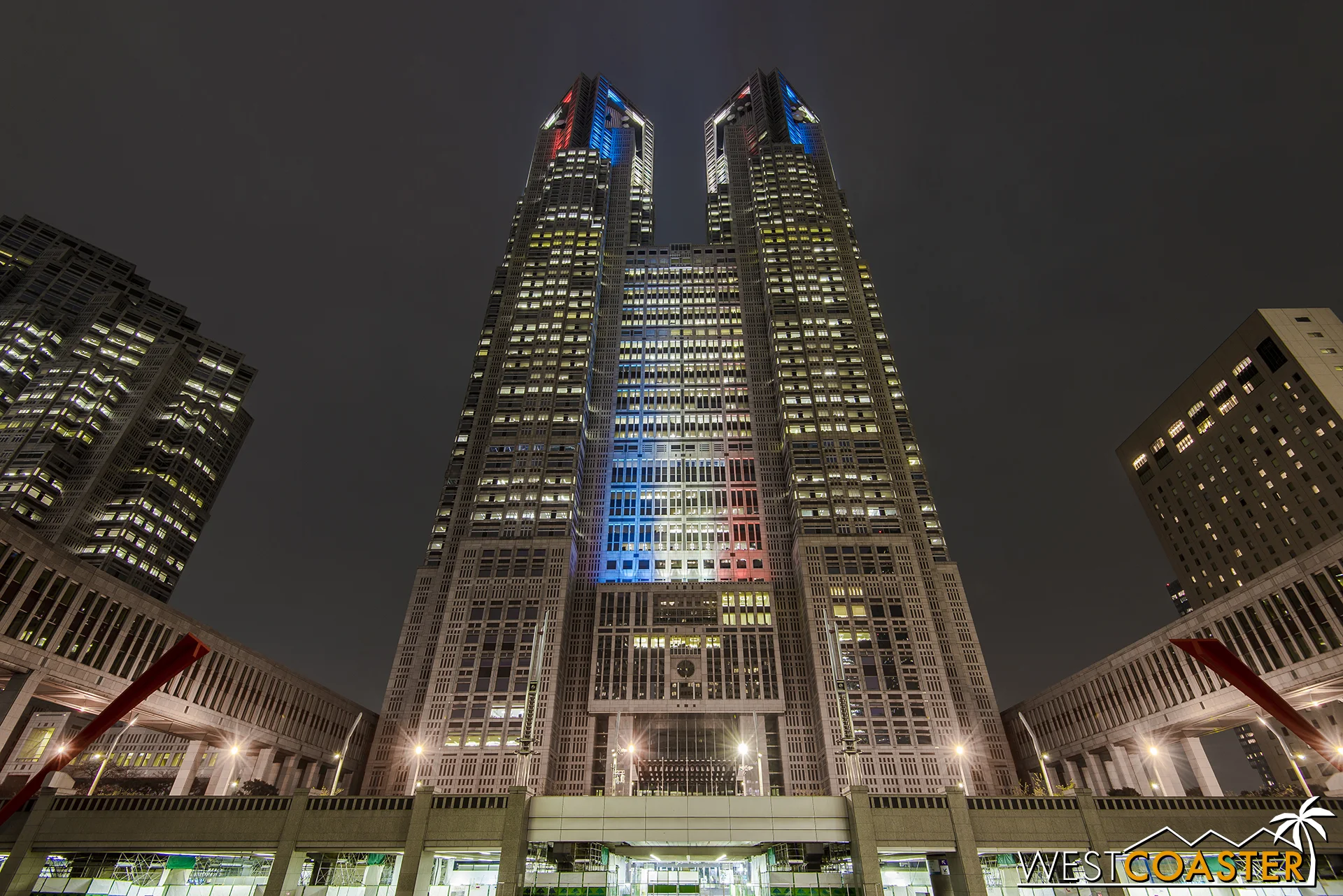 The Tokyo Metropolitan Building offers great views of the city from the west side of the metropolis, and it's free to go up for the view!