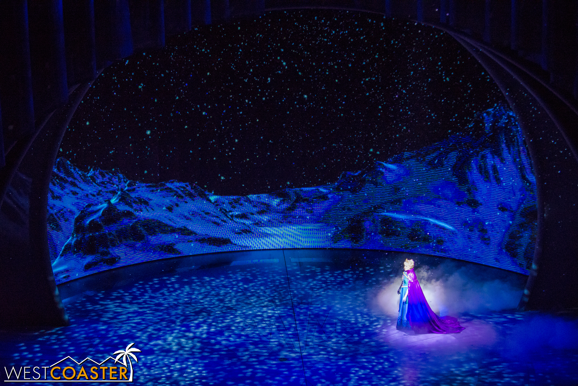  With everyone frozen, Elsa is free to have some peace and quiet. 