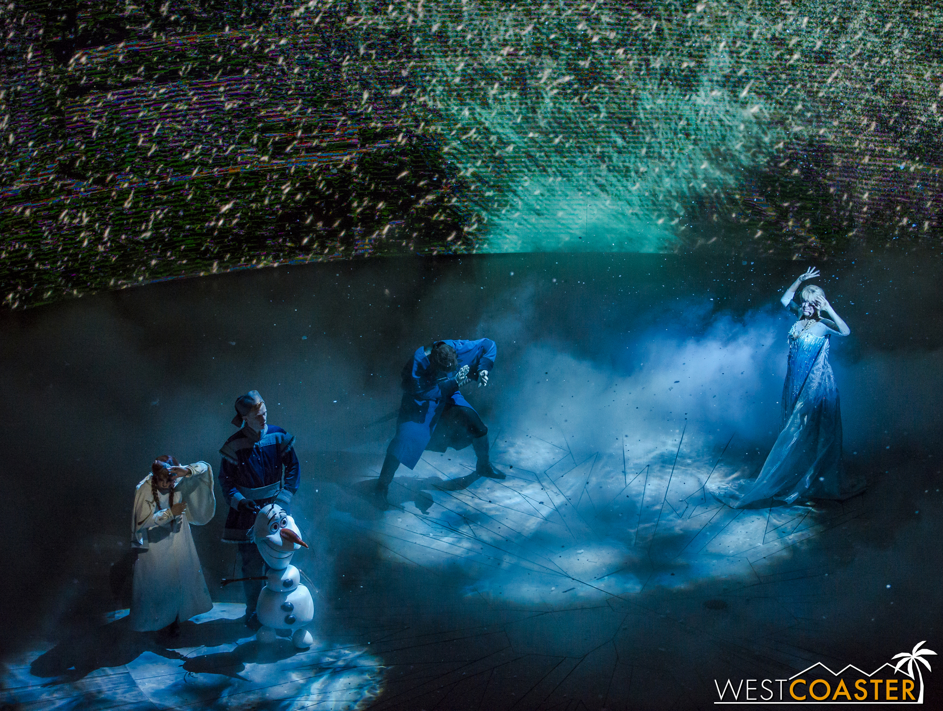 Hans bravely ventures out to battle Elsa, but once again, his heroism is no match for her magical ice powers.