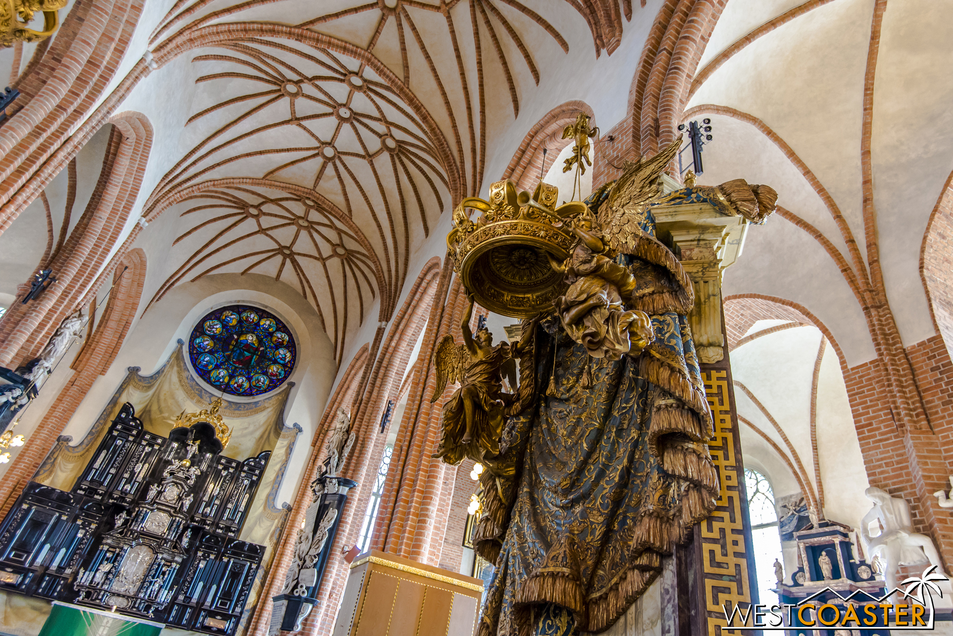 Stockholm Cathedral is an example of Brick Gothic architecture--basically because it's the Gothic Style, but done in brick masonry instead of stone!