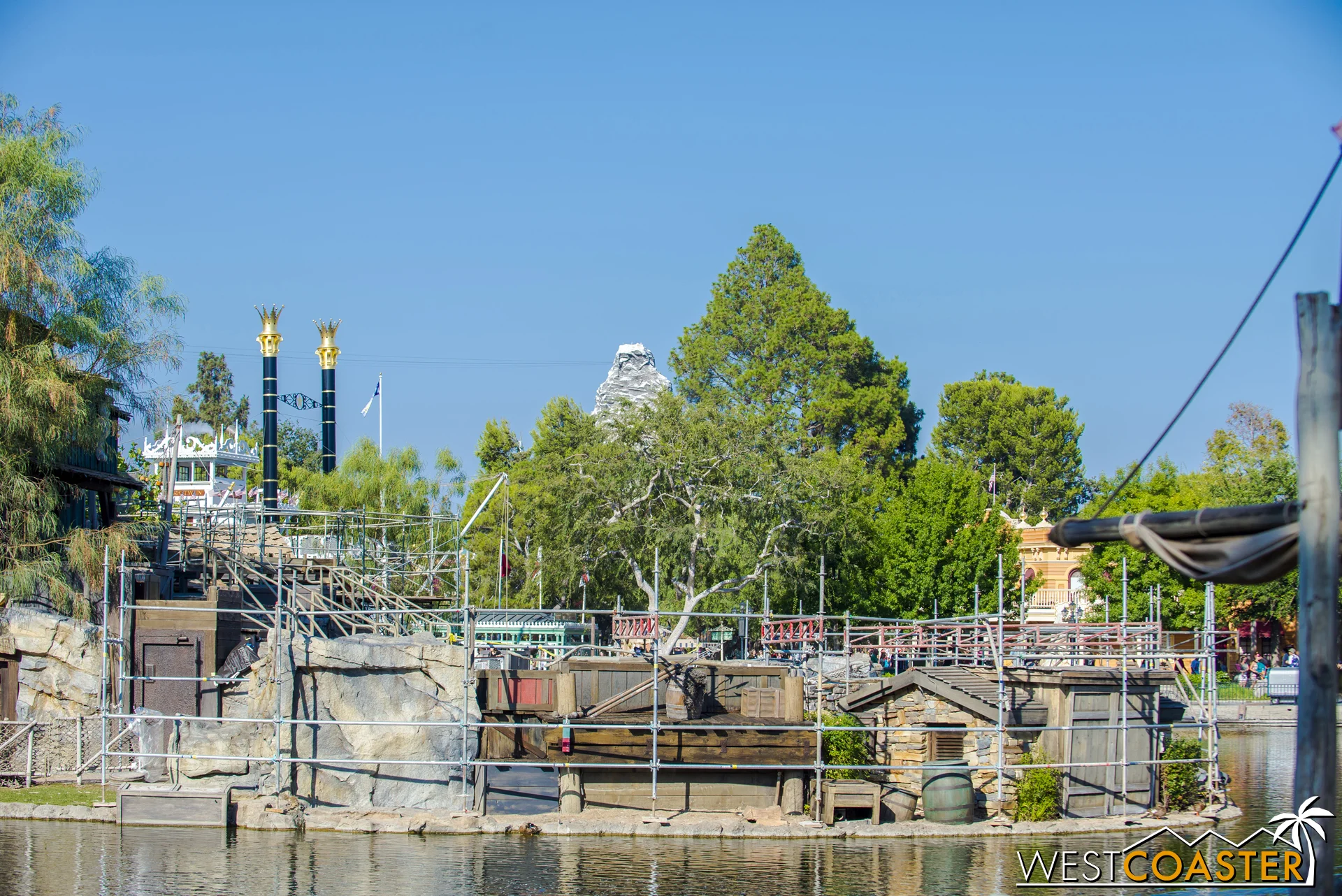 Work continues around the island too.