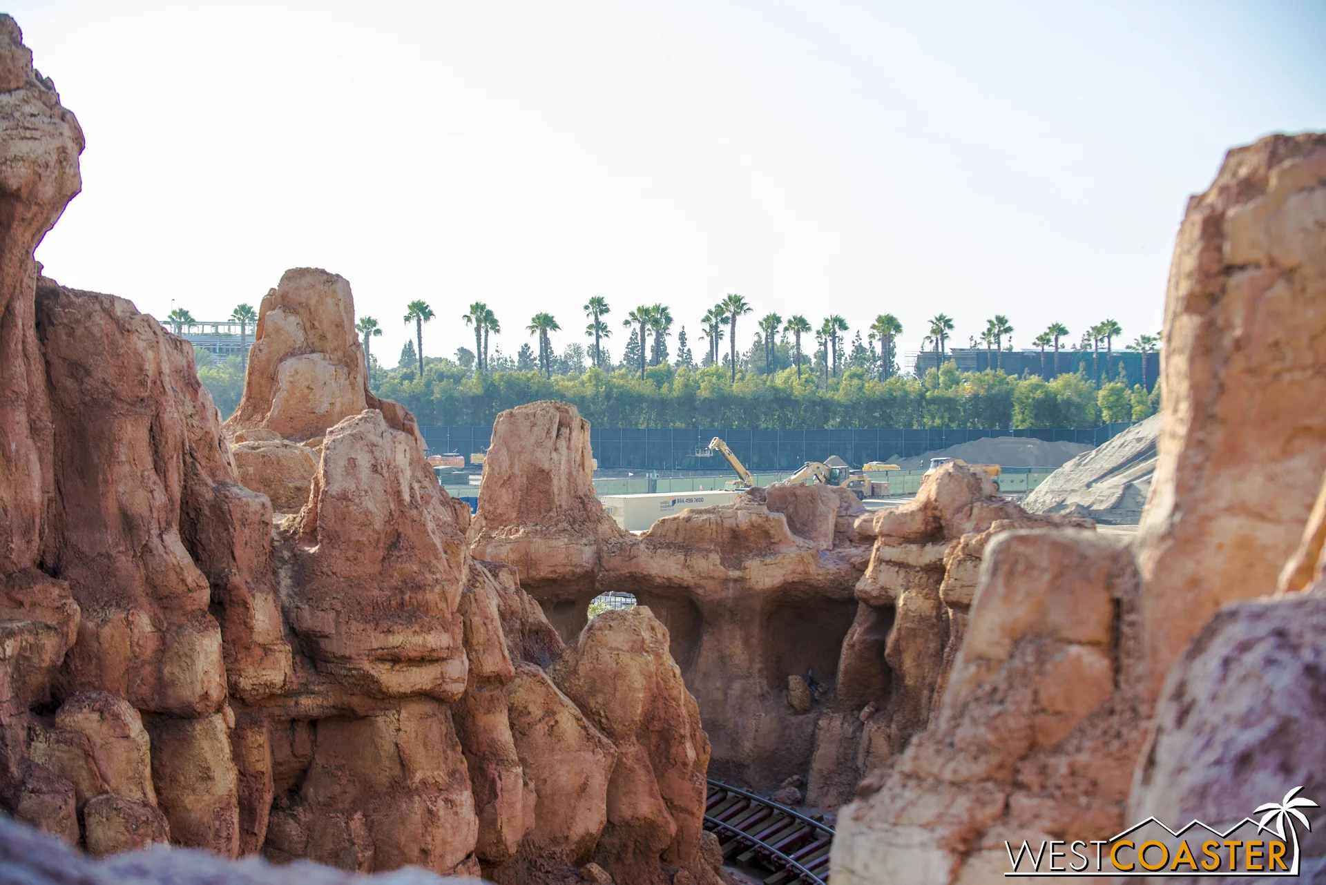 The view from the Big Thunder Mountain Railroad second lift hill.